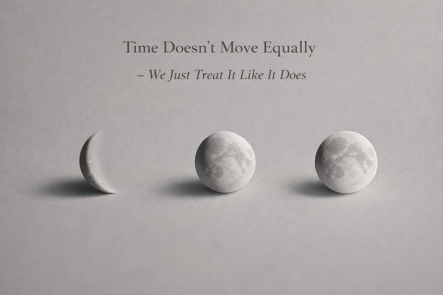 Time Doesn’t Move Equally - We Just Treat It Like It Does