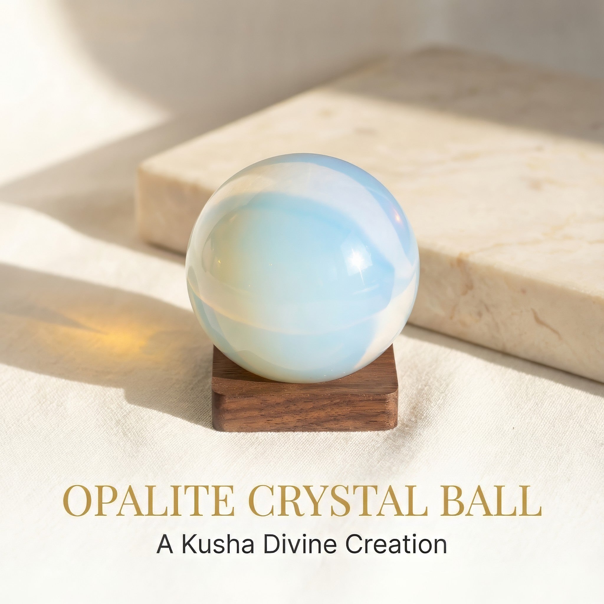 Sphère de cristal opaline