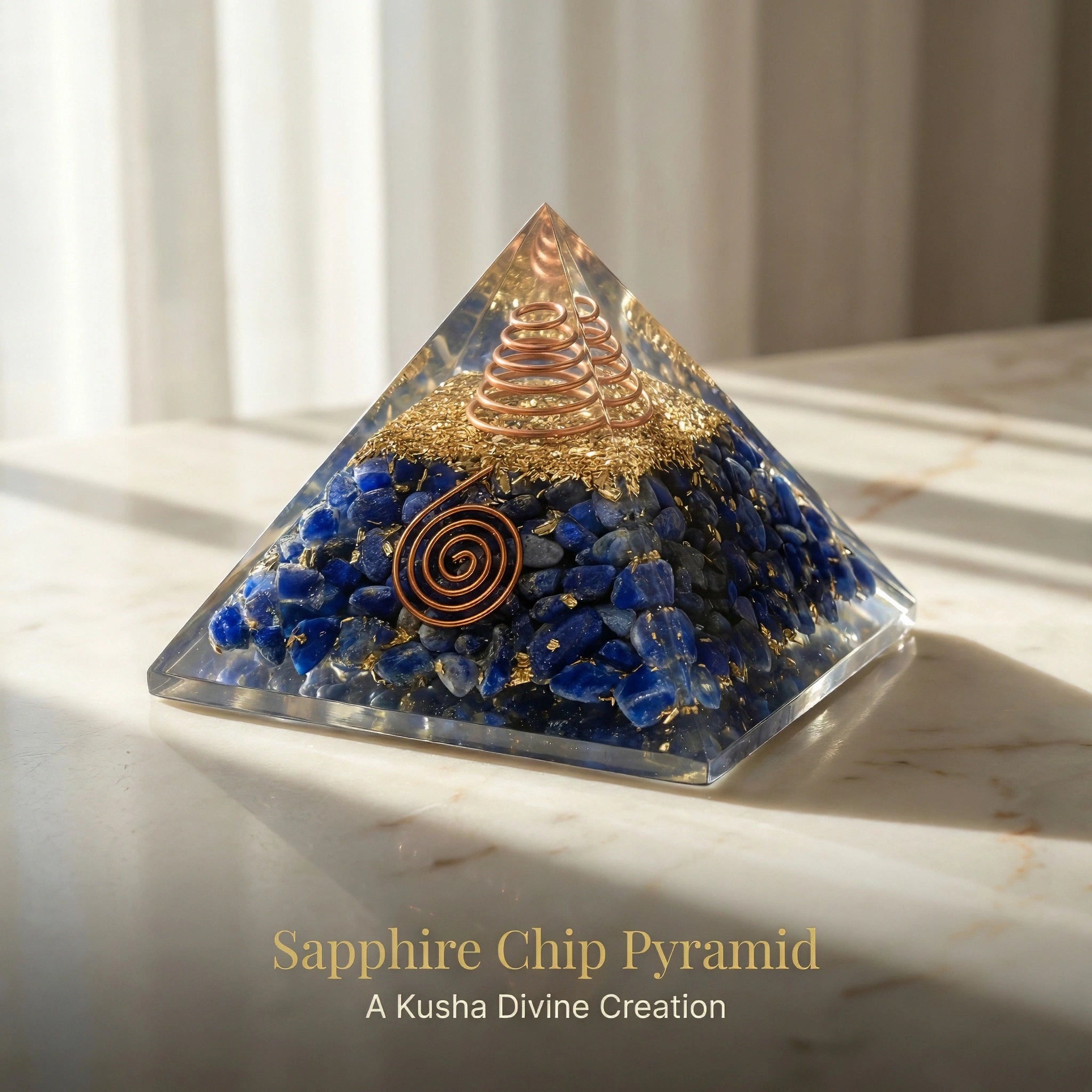 Saphir-Chip-Pyramide