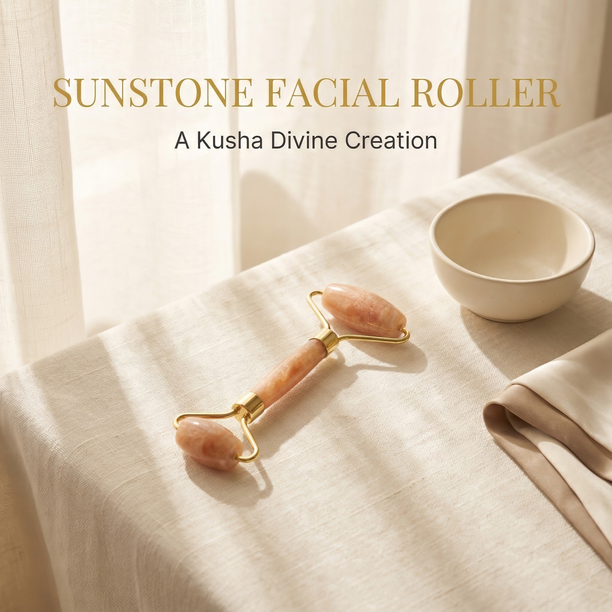 Rouleau facial en pierre de soleil