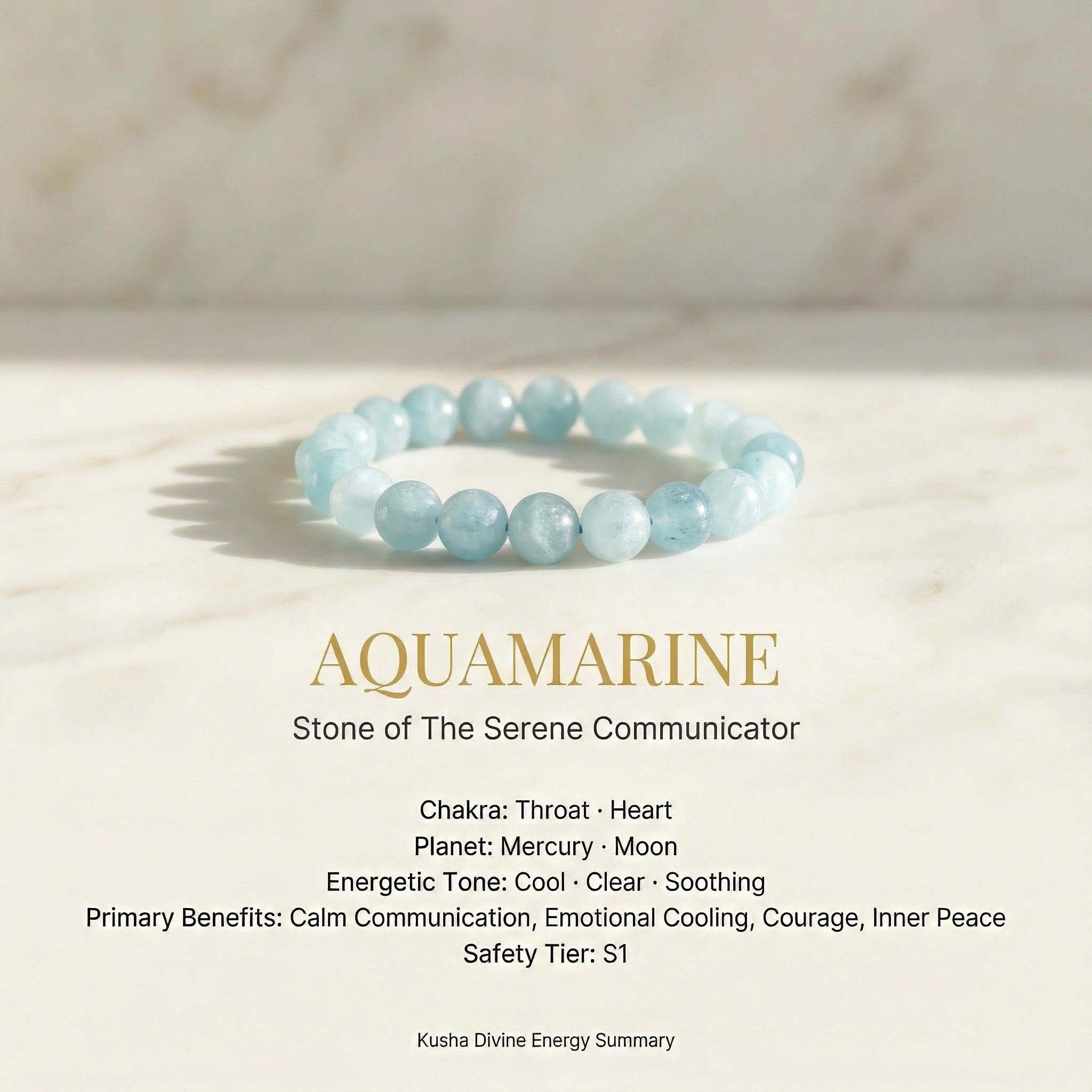 Bracelet en aigue-marine