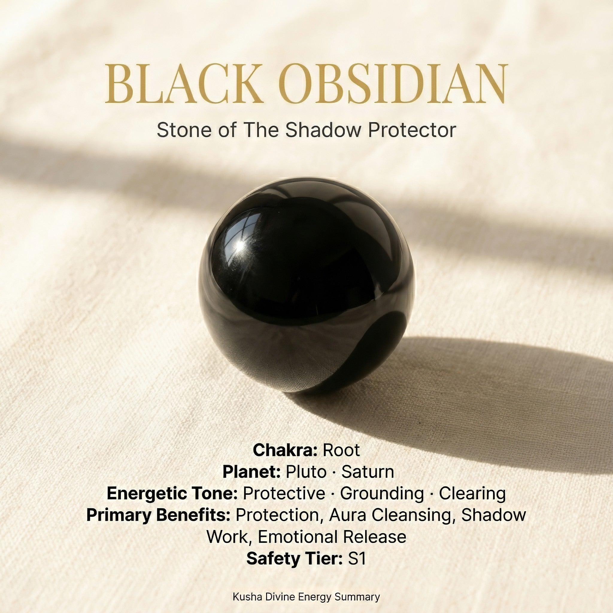 Schwarze Obsidian Kristallkugel