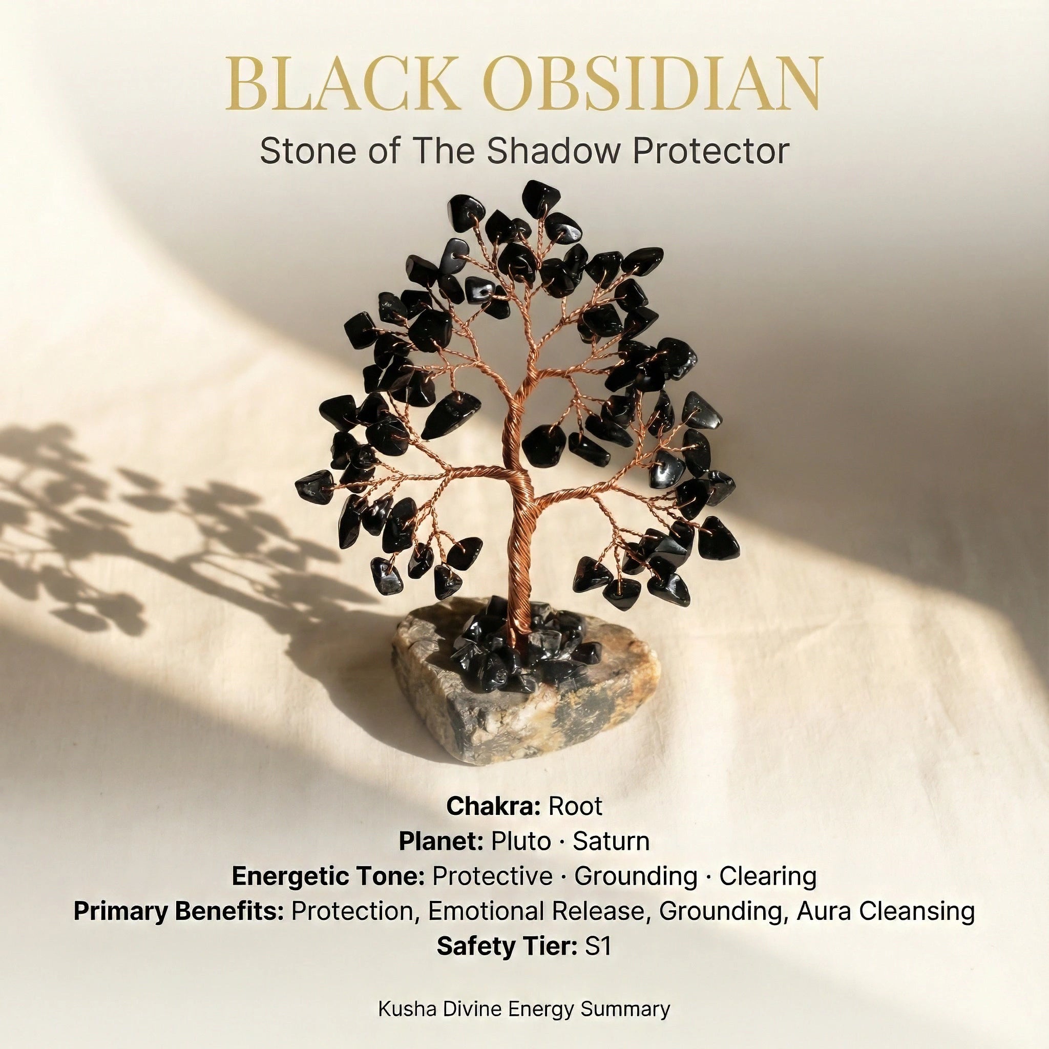Arbre en Obsidienne Noire