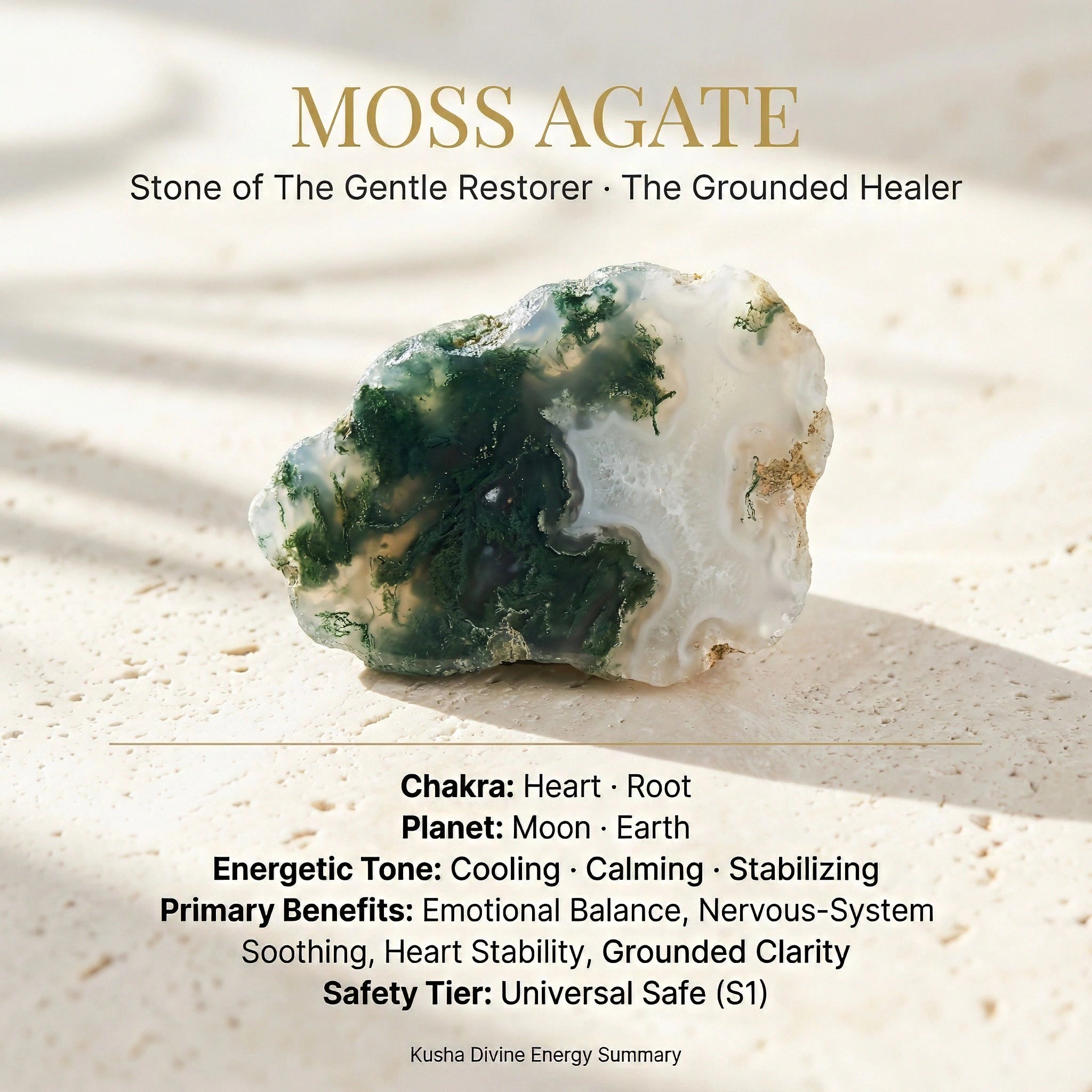Moss Agate Raw Stone