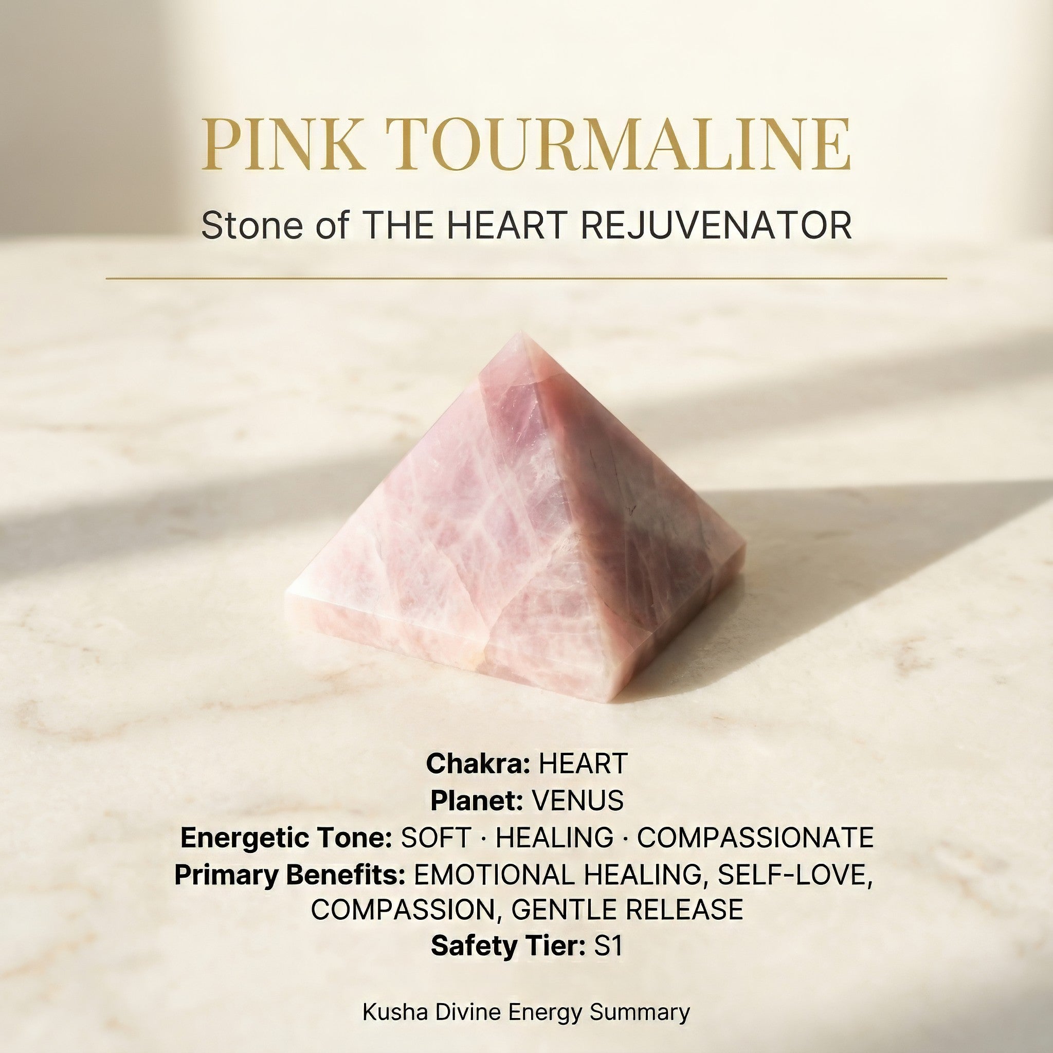 Pink Tourmaline Pyramid