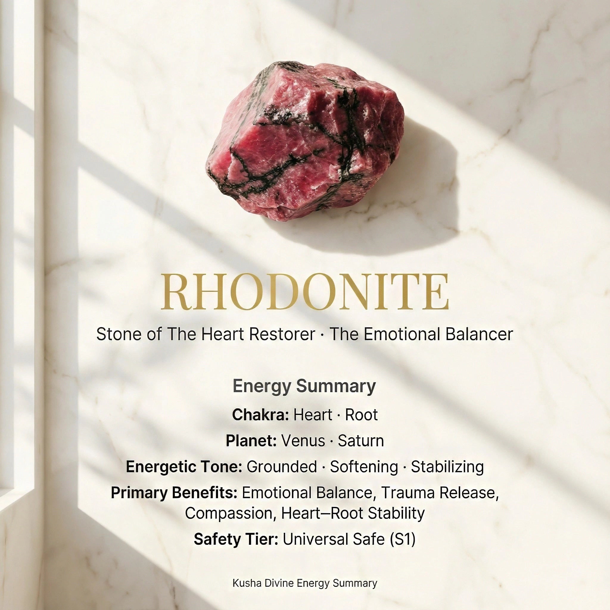 Rhodonite Raw Stone