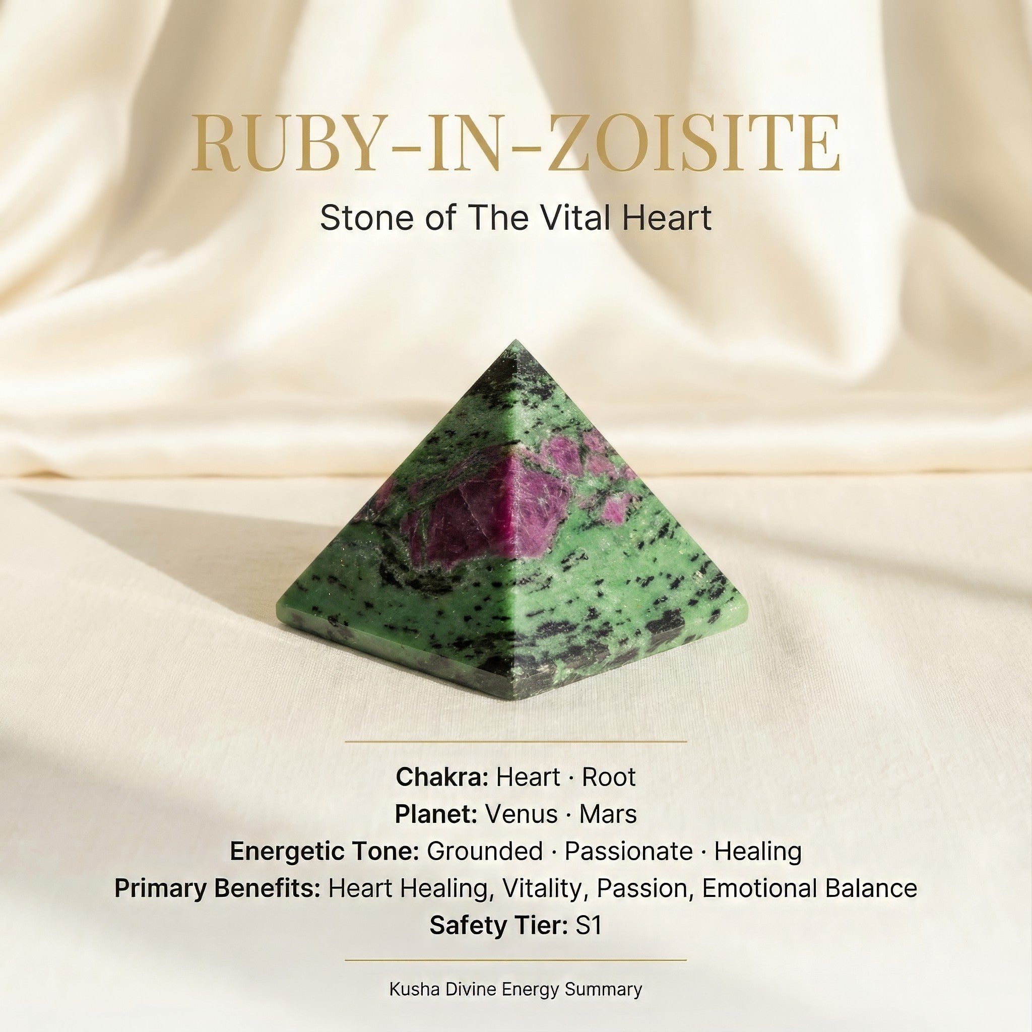 Ruby Zoisite Pyramid