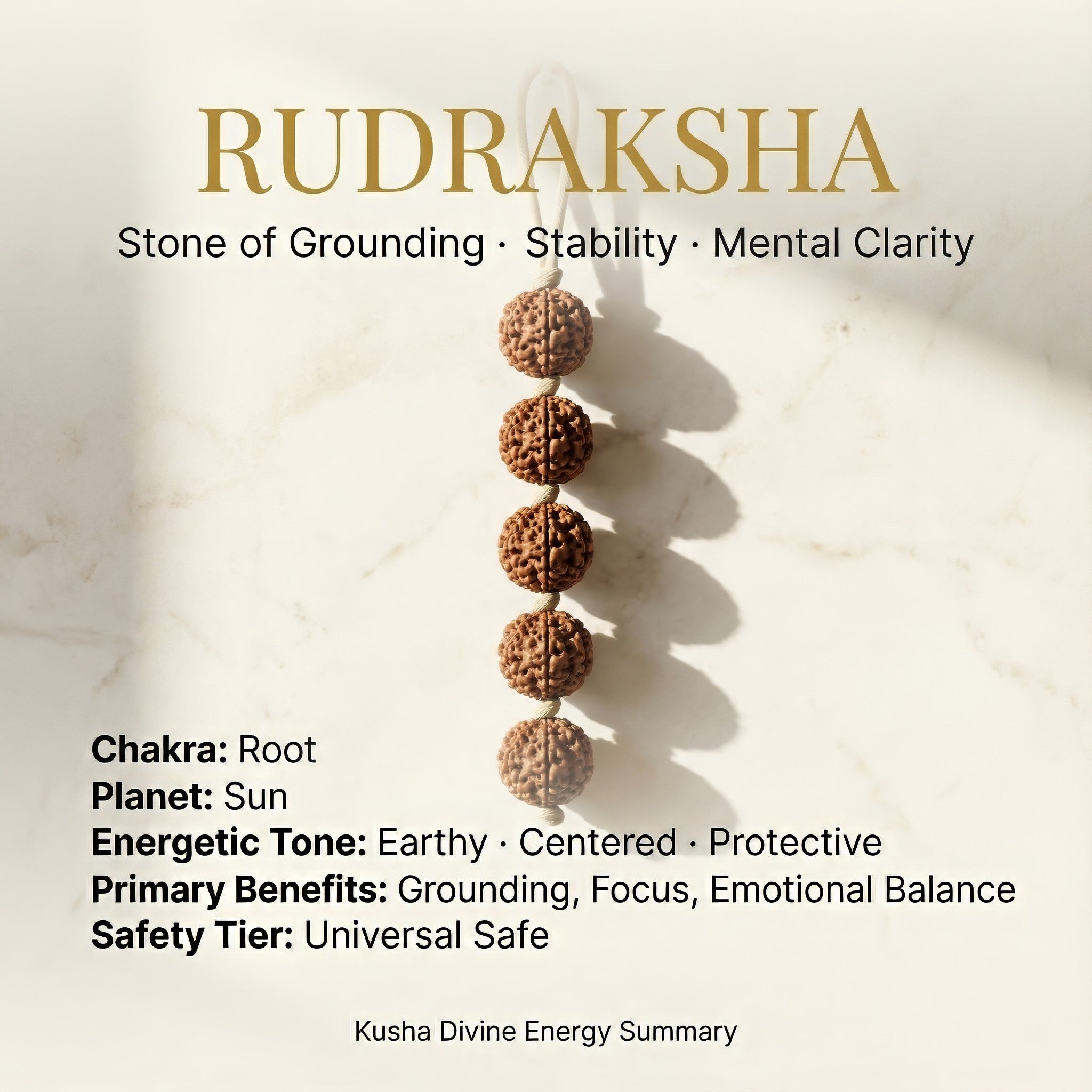 Rudraksha & Crystal Hanging
