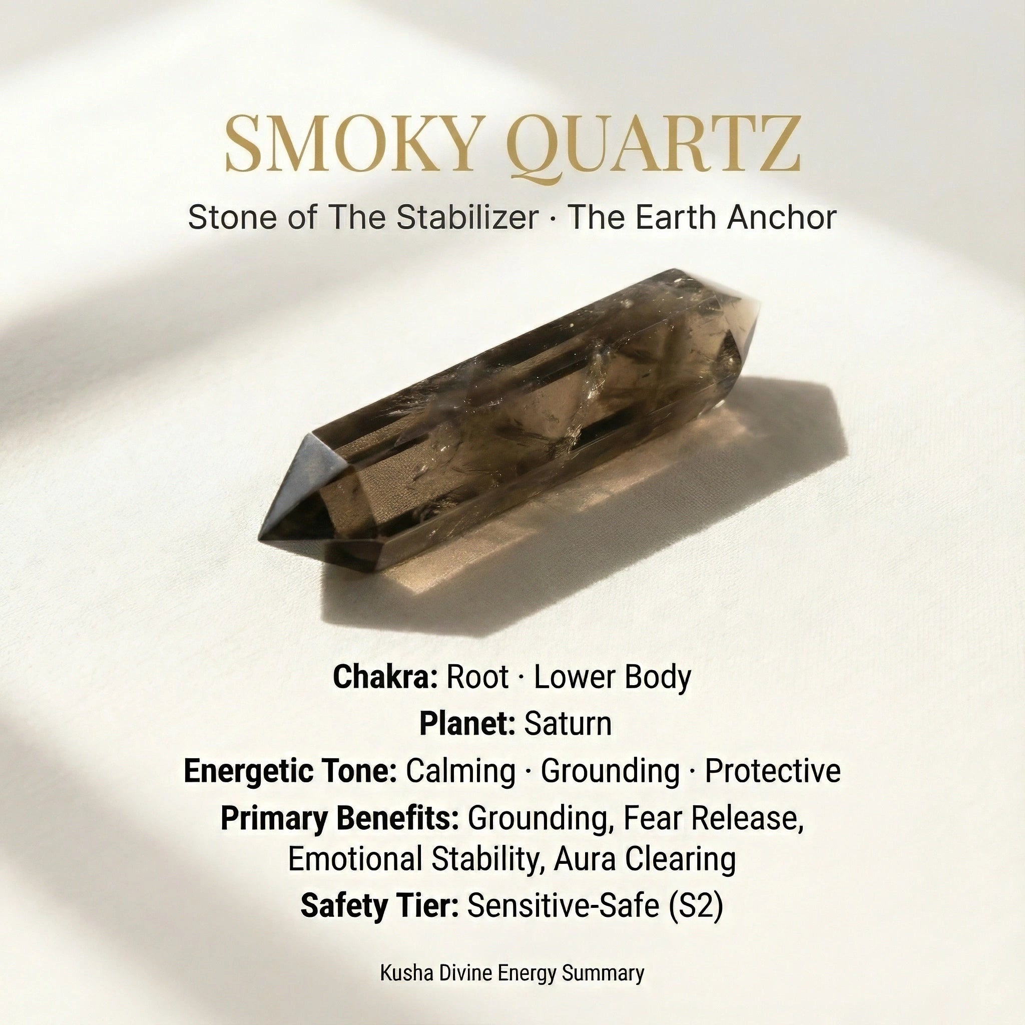 Smoky Quartz Laser Wand