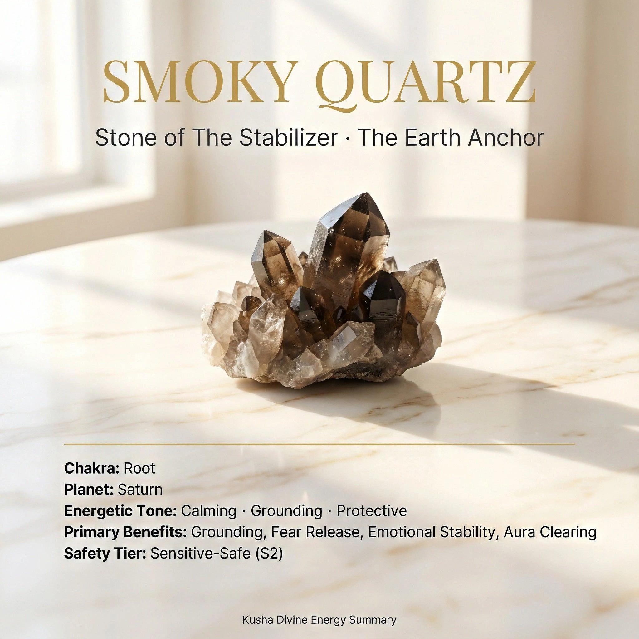 Smoky Quartz Raw Cluster
