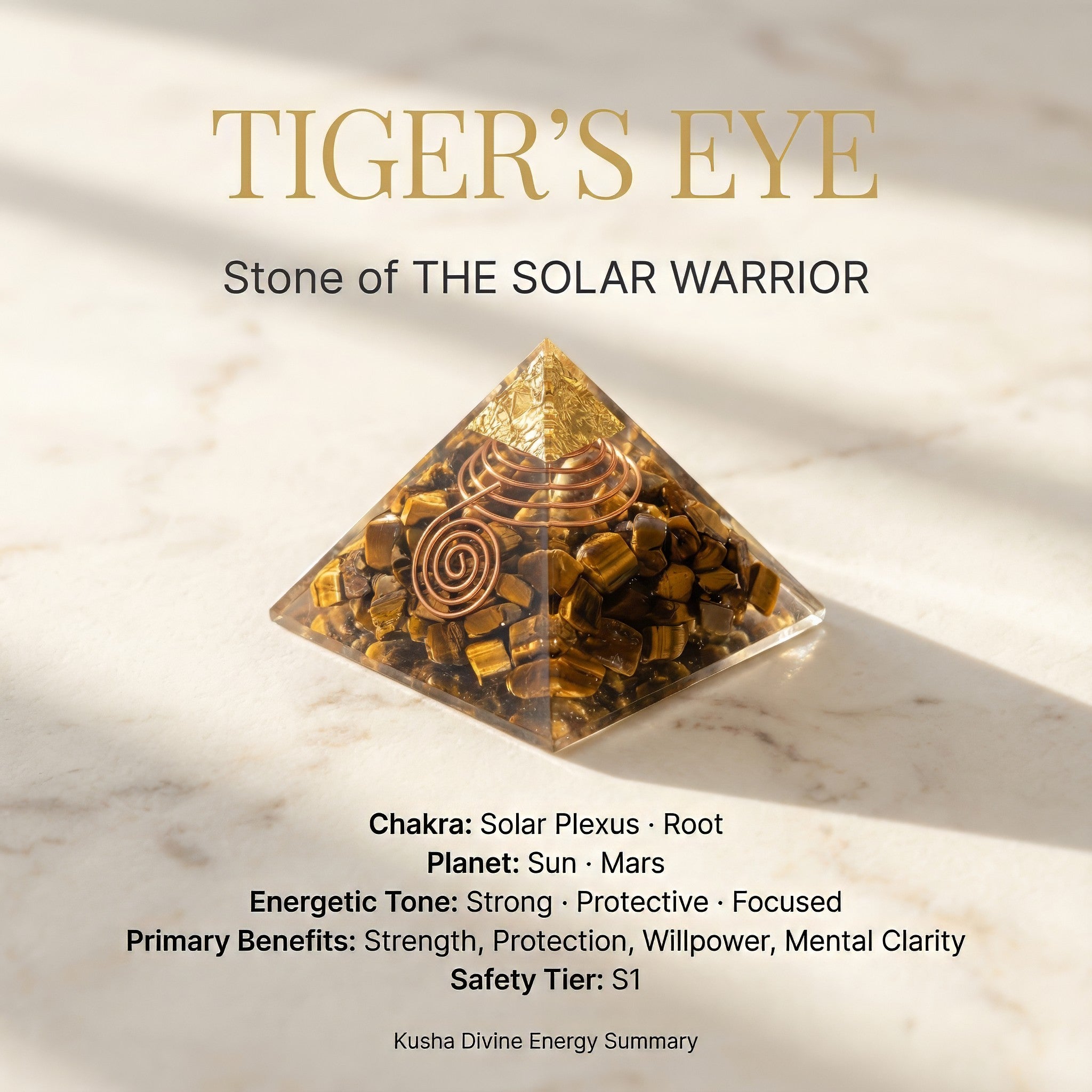 Tiger’s Eye Pyramid