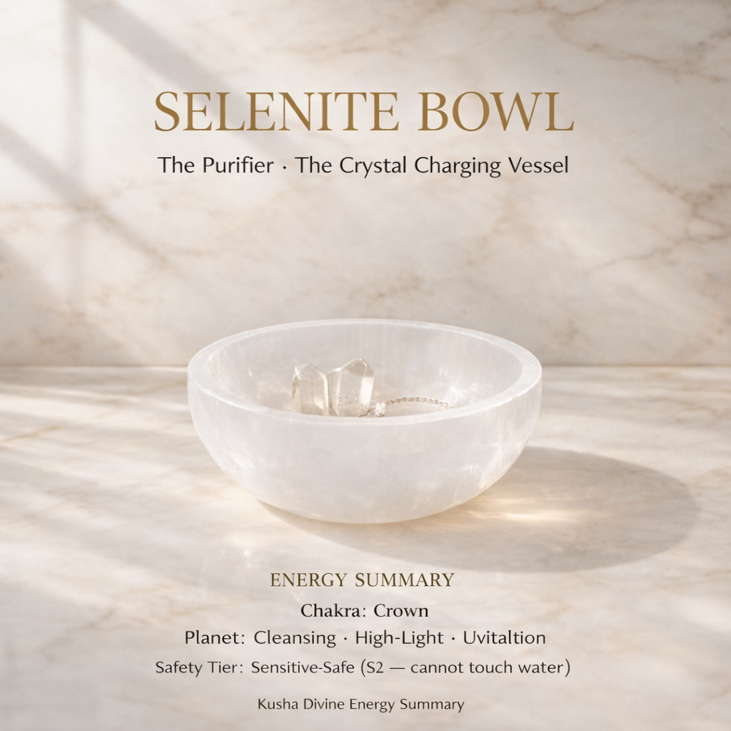Bowl Selenite Chakra Tray