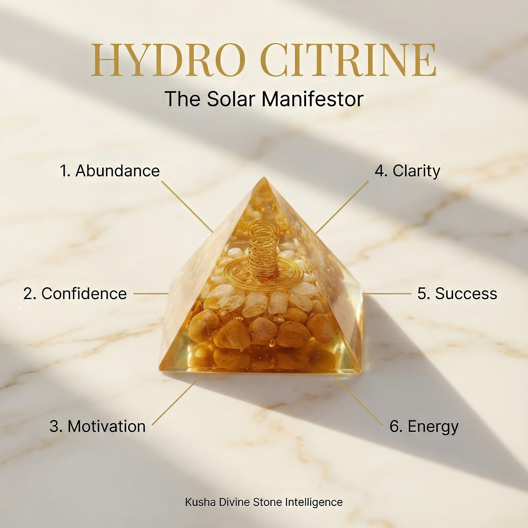 Pyramide de citrine d'eau