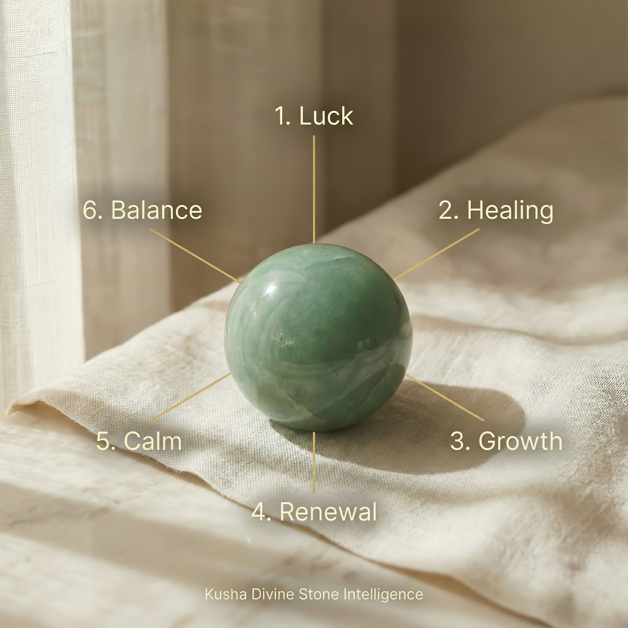 Boule de cristal aventurine verte