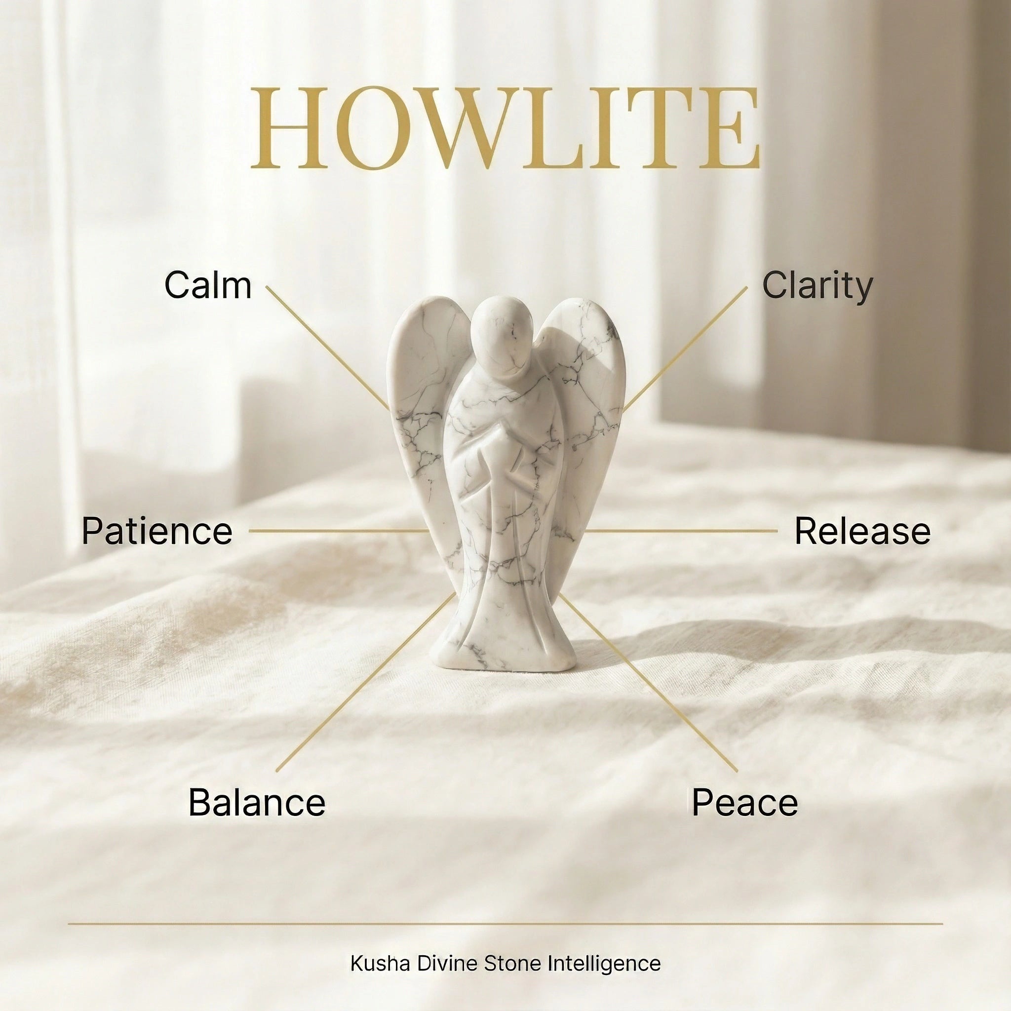 Angelite en howlite