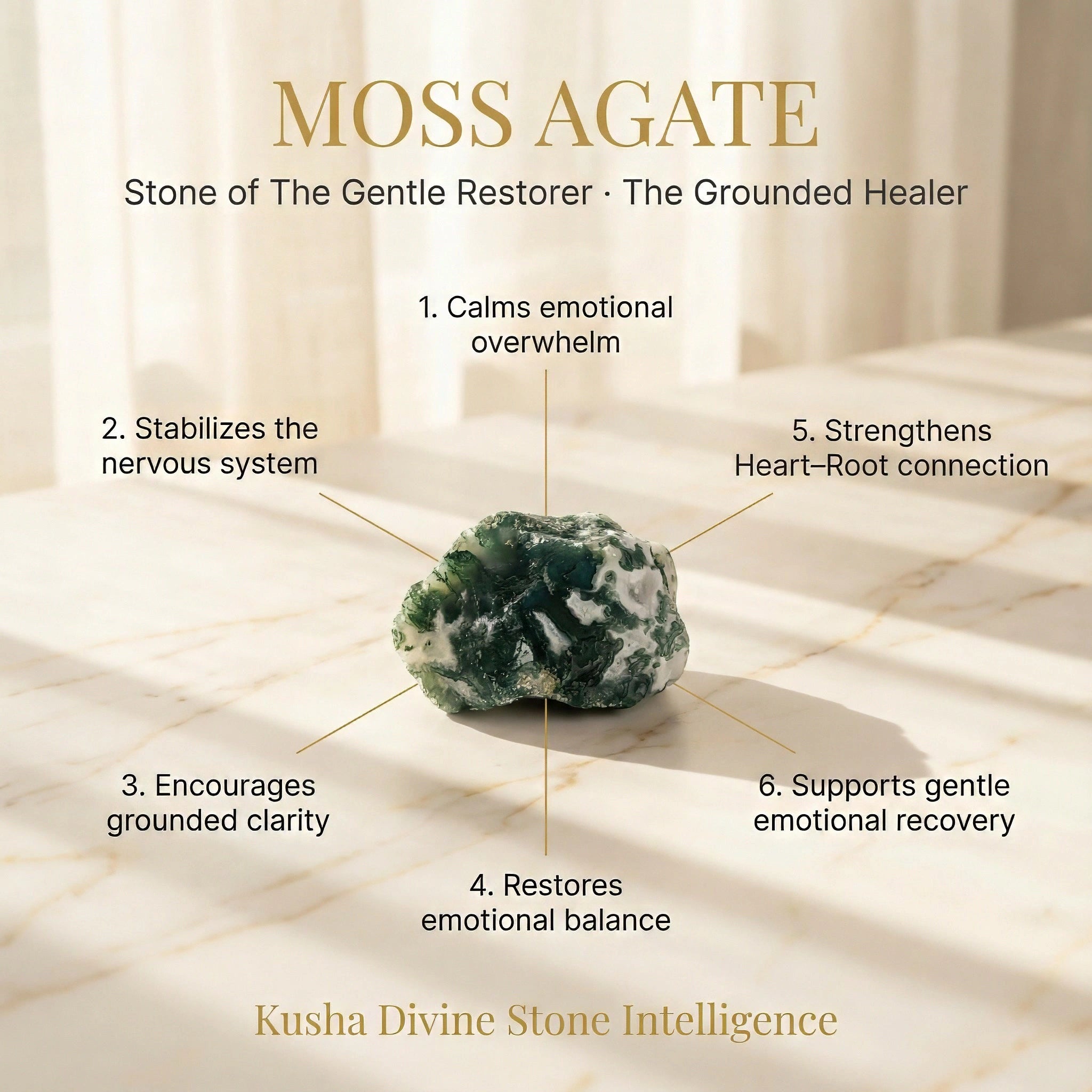 Moss Agate Raw Stone