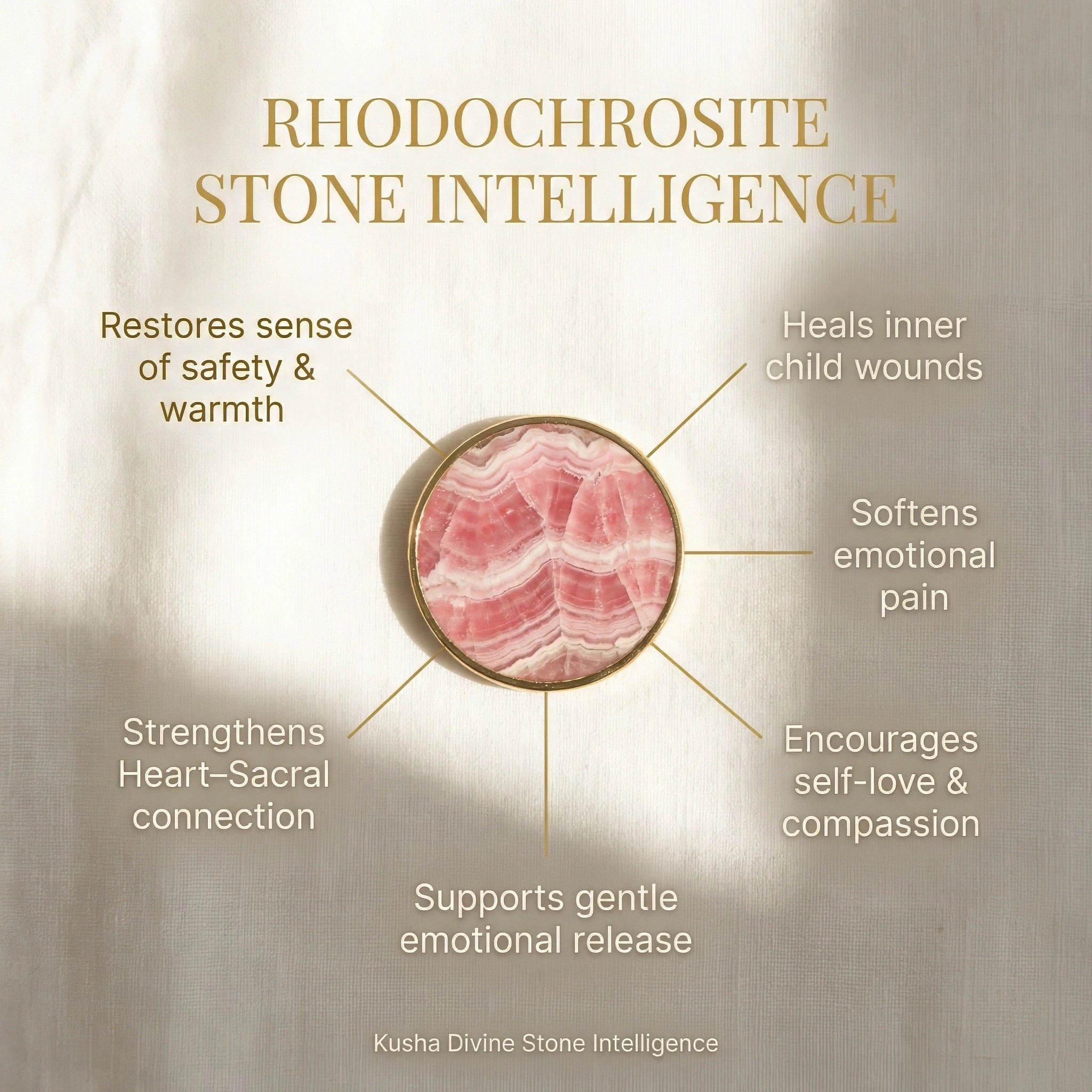 Pièce en rhodochrosite