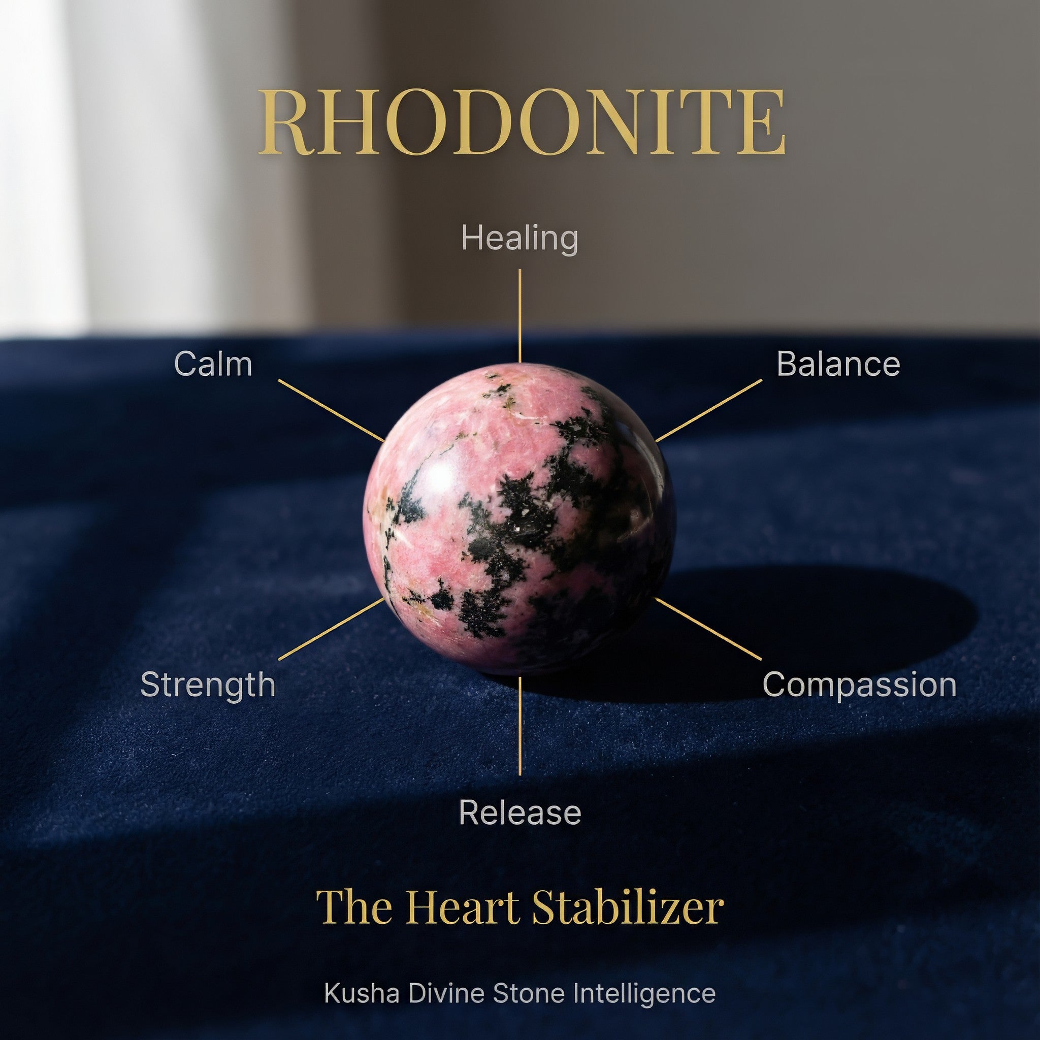 Rhodonite Crystal Ball