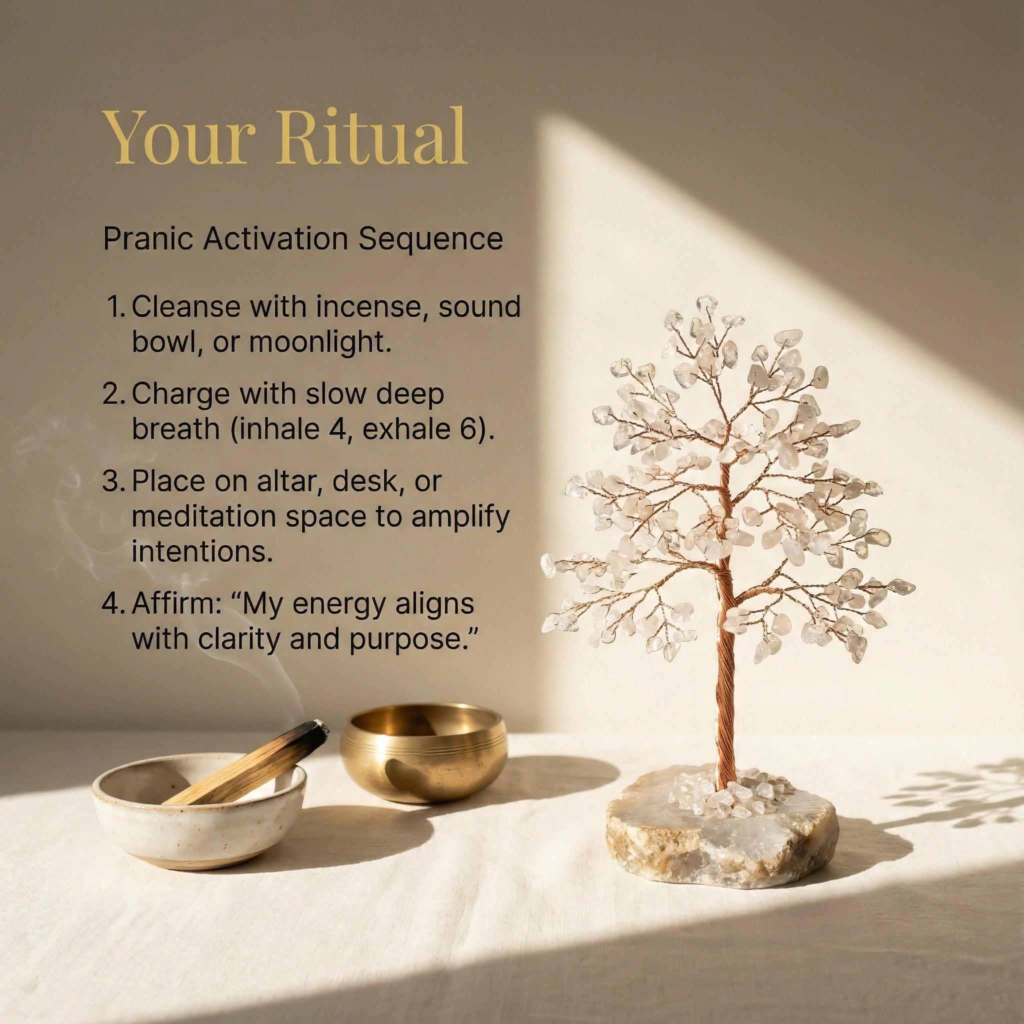Arbre de vie en quartz clair