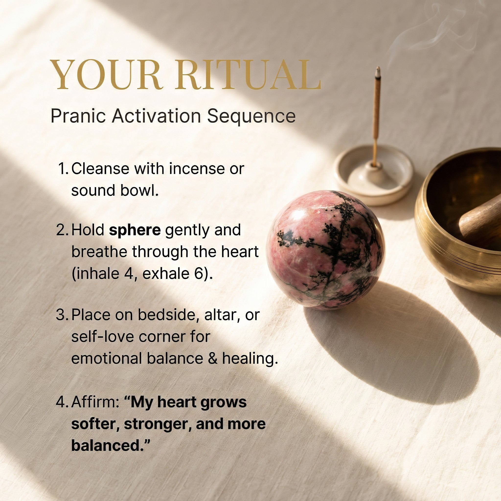 Rhodonite Crystal Ball