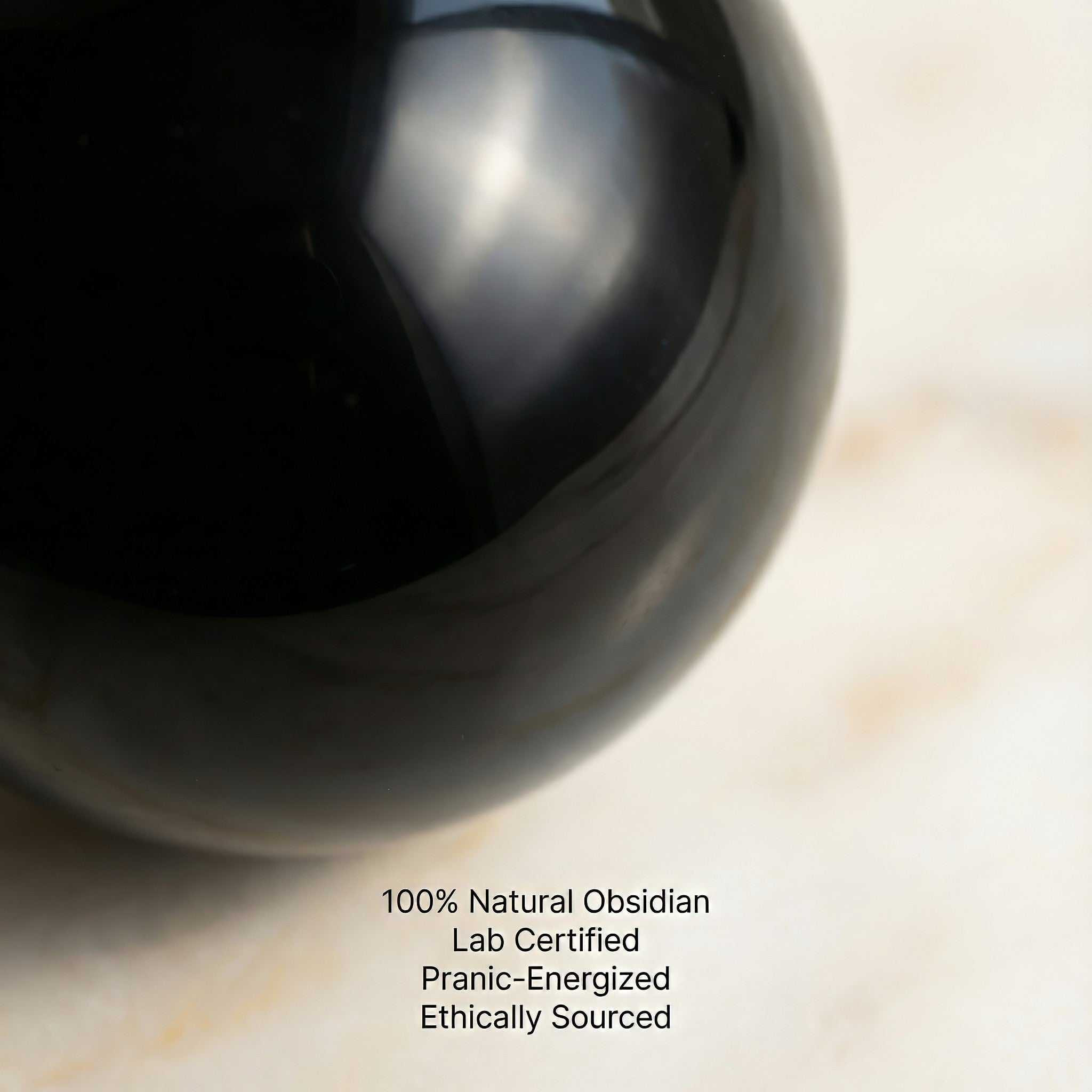 Schwarze Obsidian Kristallkugel