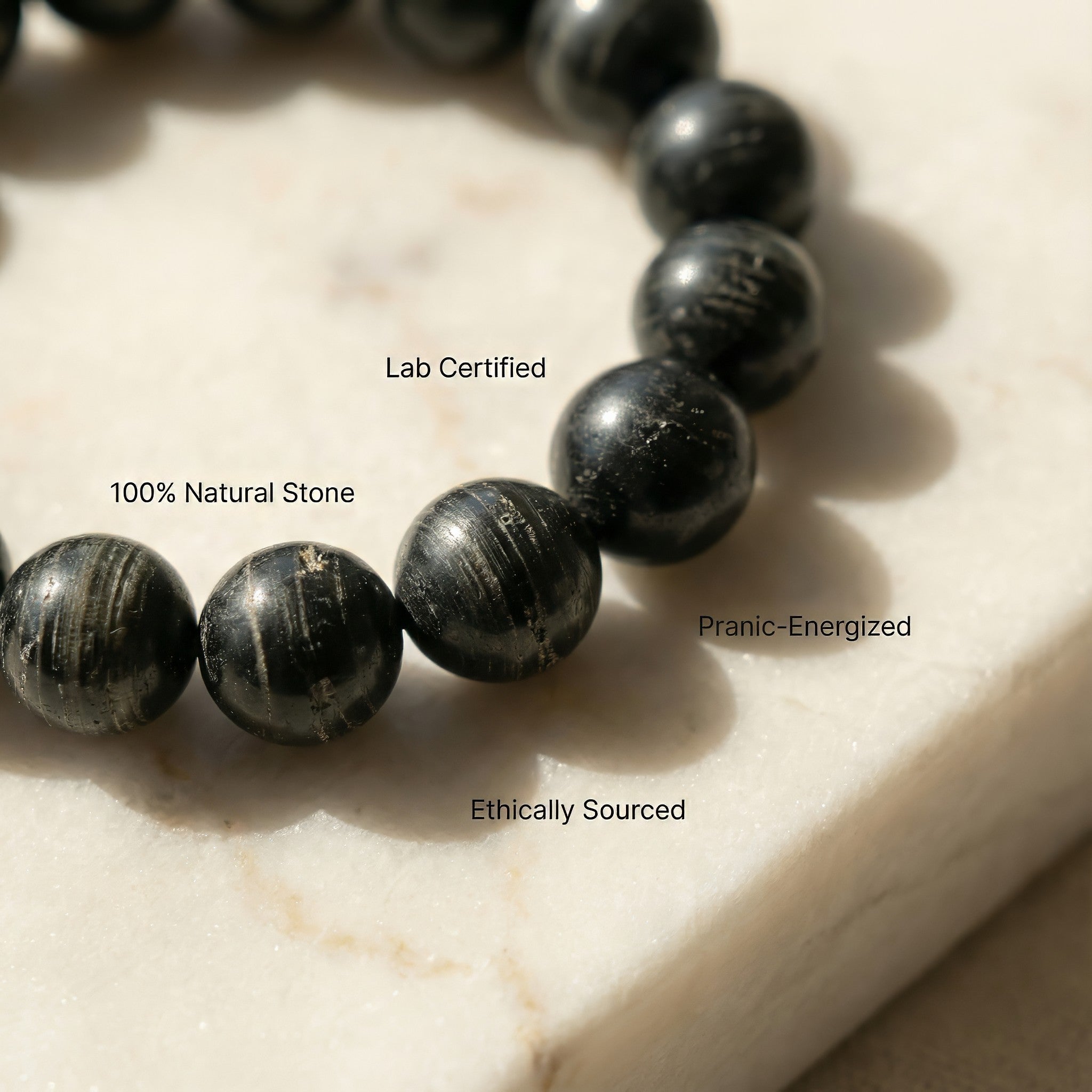 Bracelet en tourmaline noire