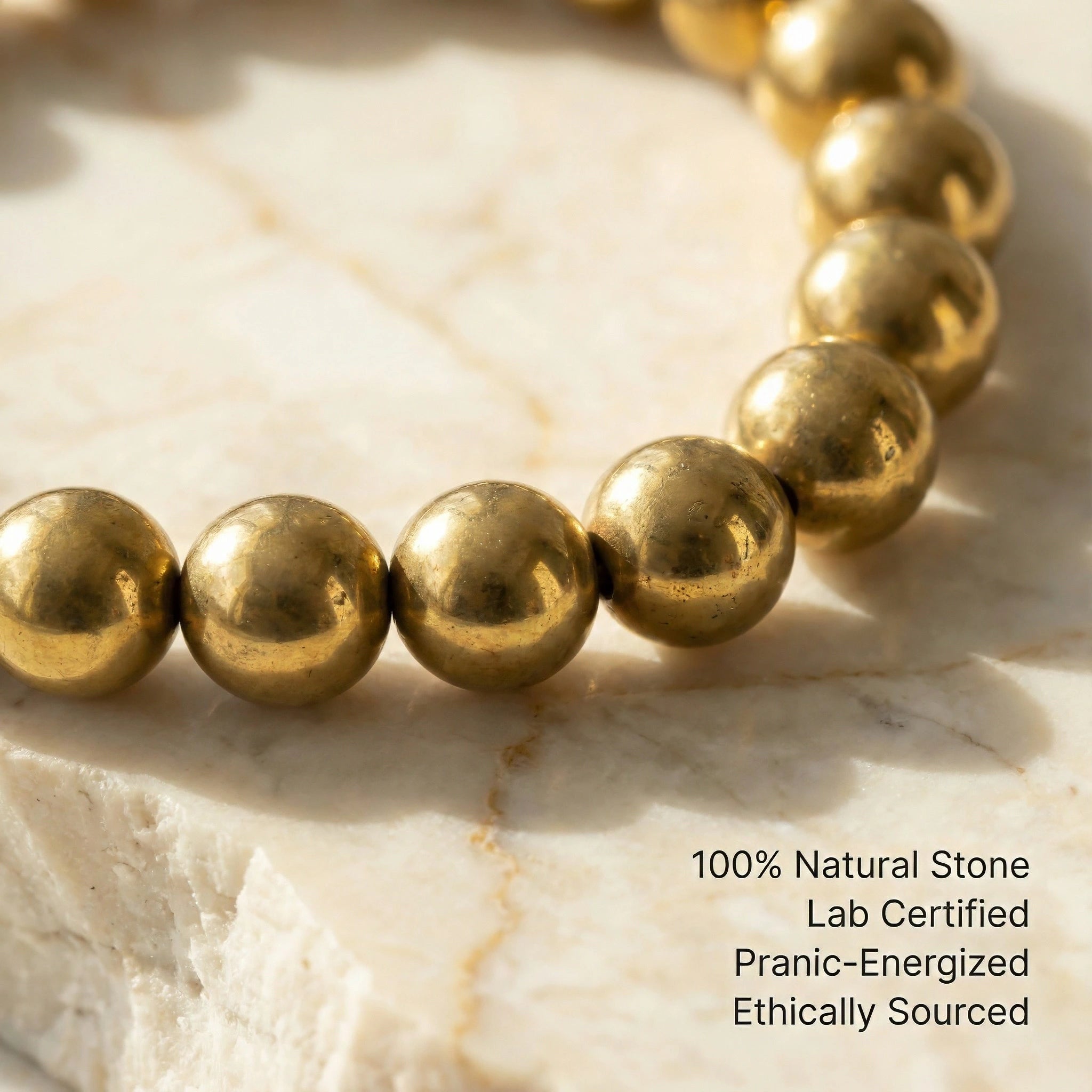 Bracelet en hématite dorée