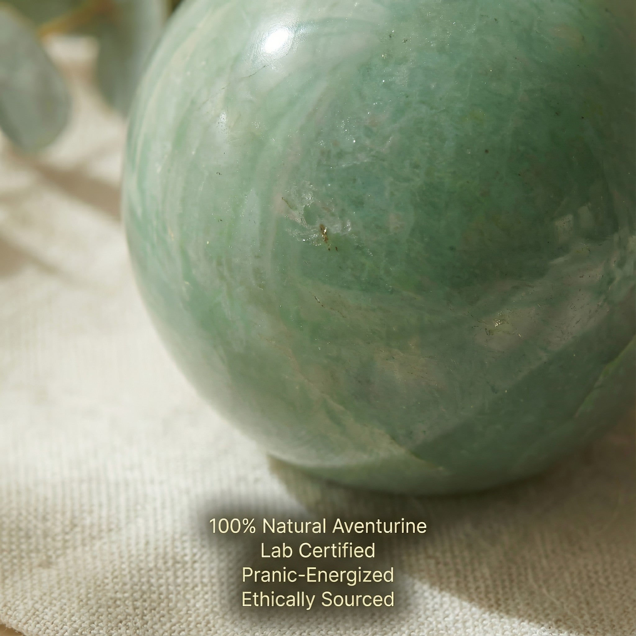 Boule de cristal aventurine verte