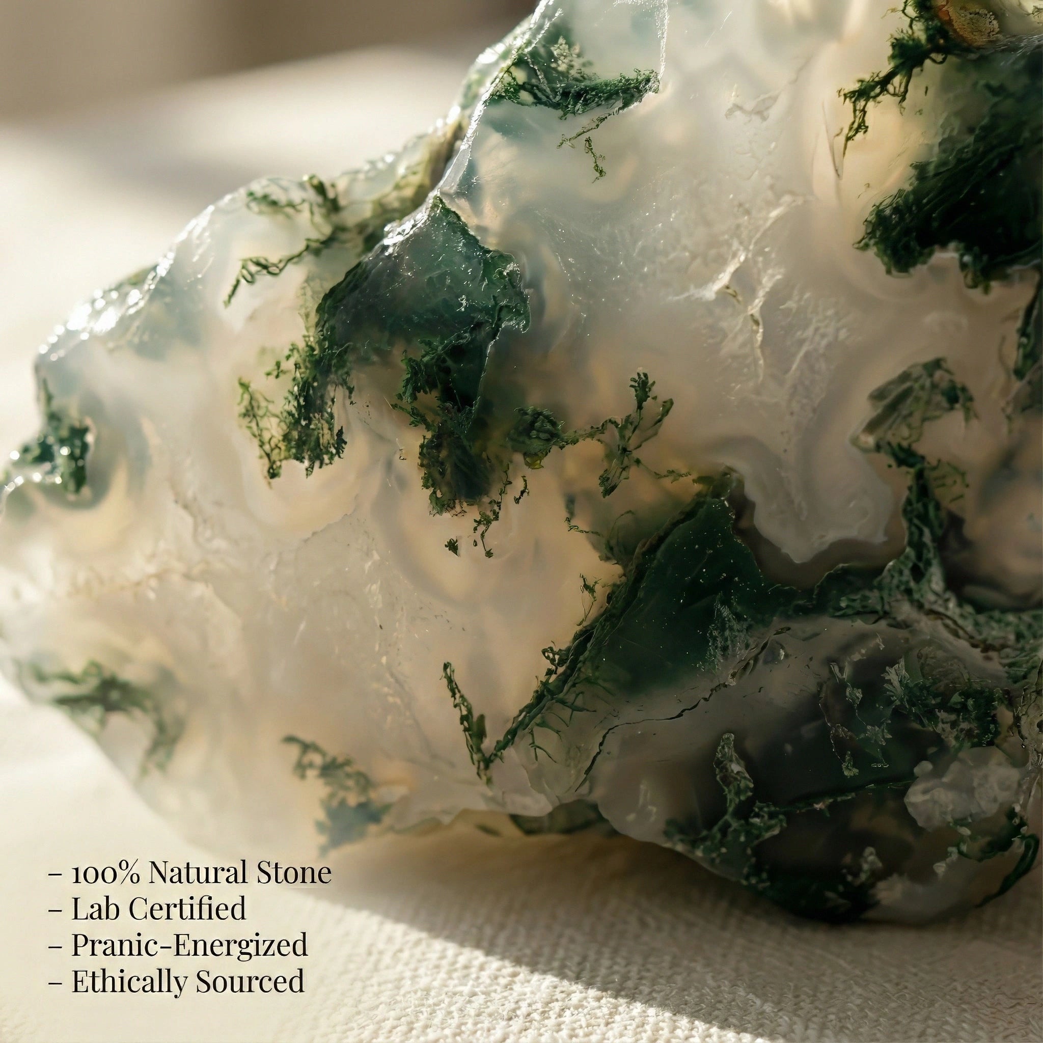 Moss Agate Raw Stone