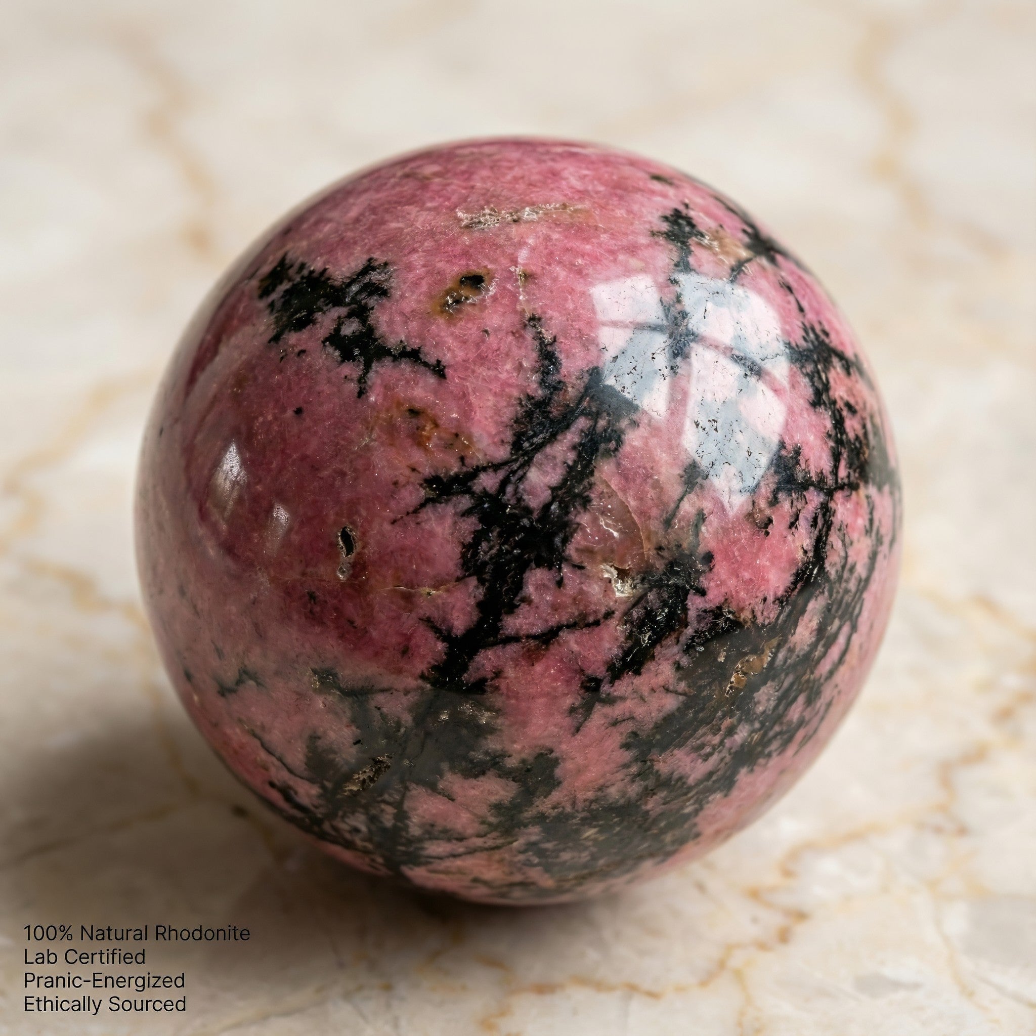 Rhodonite Crystal Ball