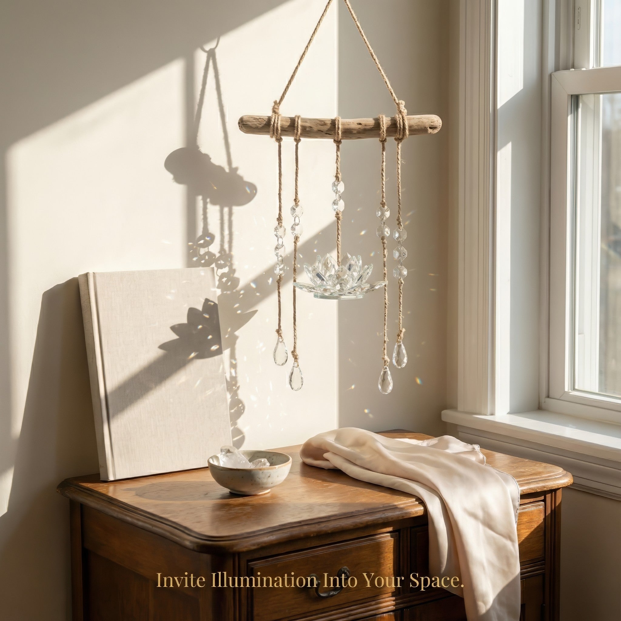 Lotus Crystal Hanging