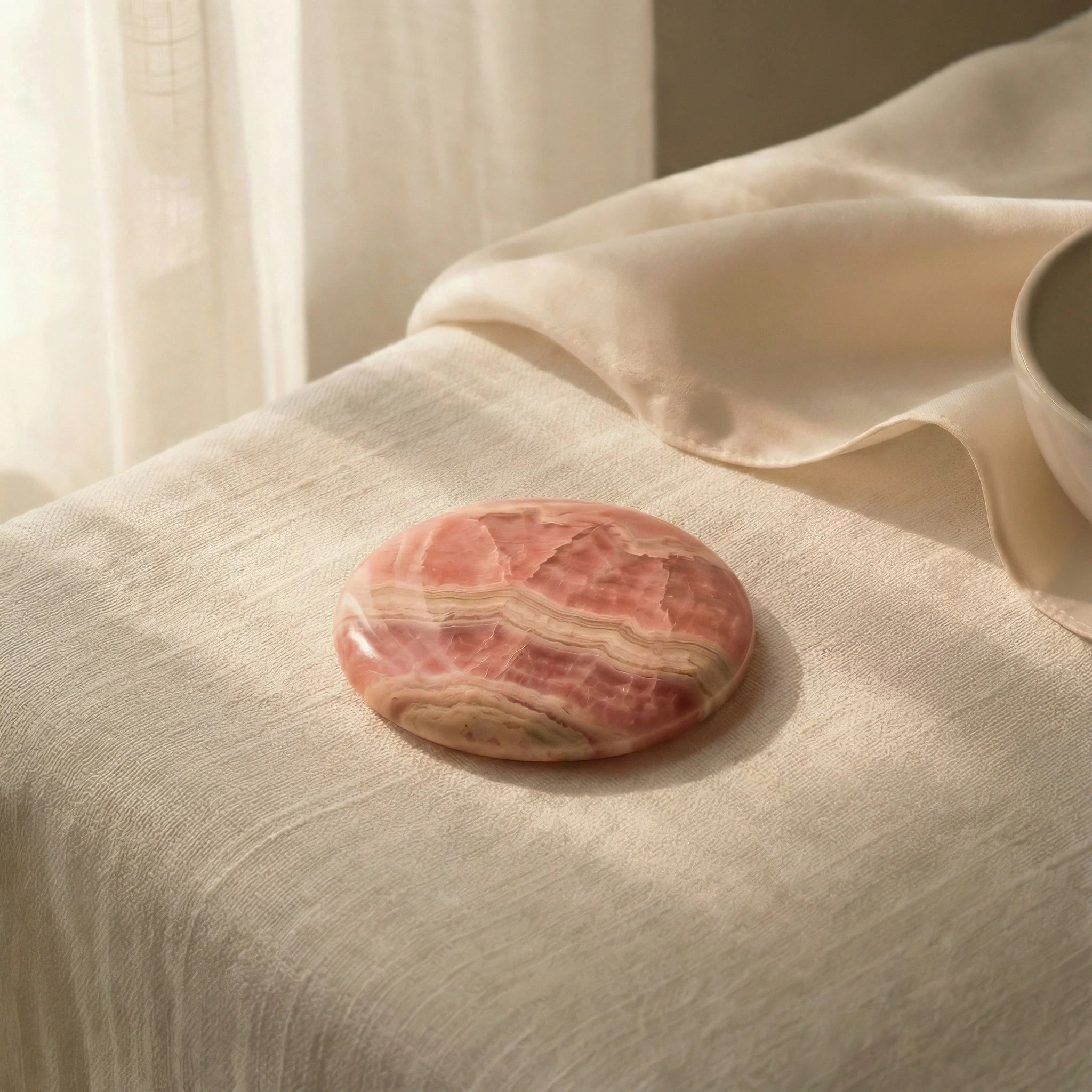 Pièce en rhodochrosite