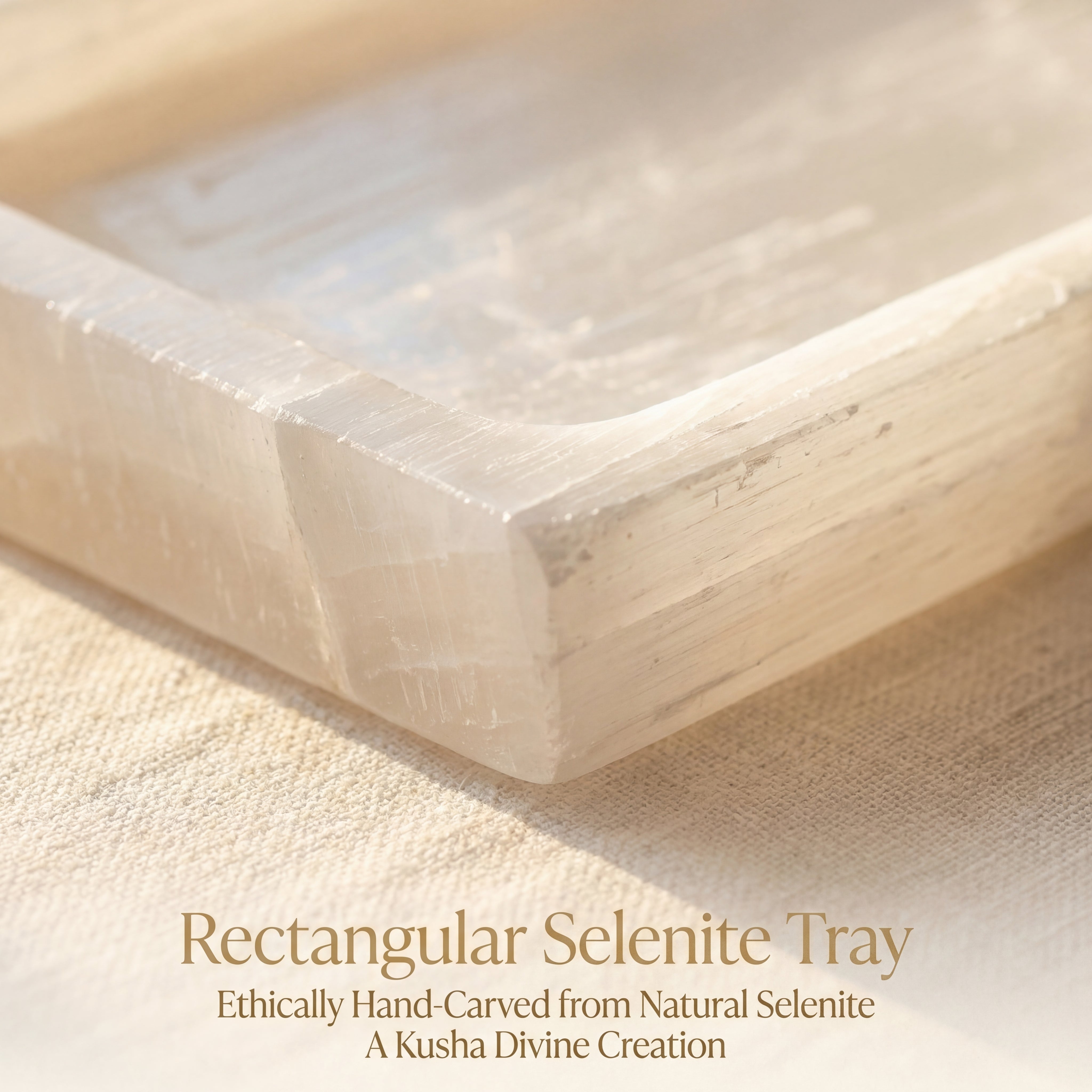 Rectangle Selenite Chakra Tray