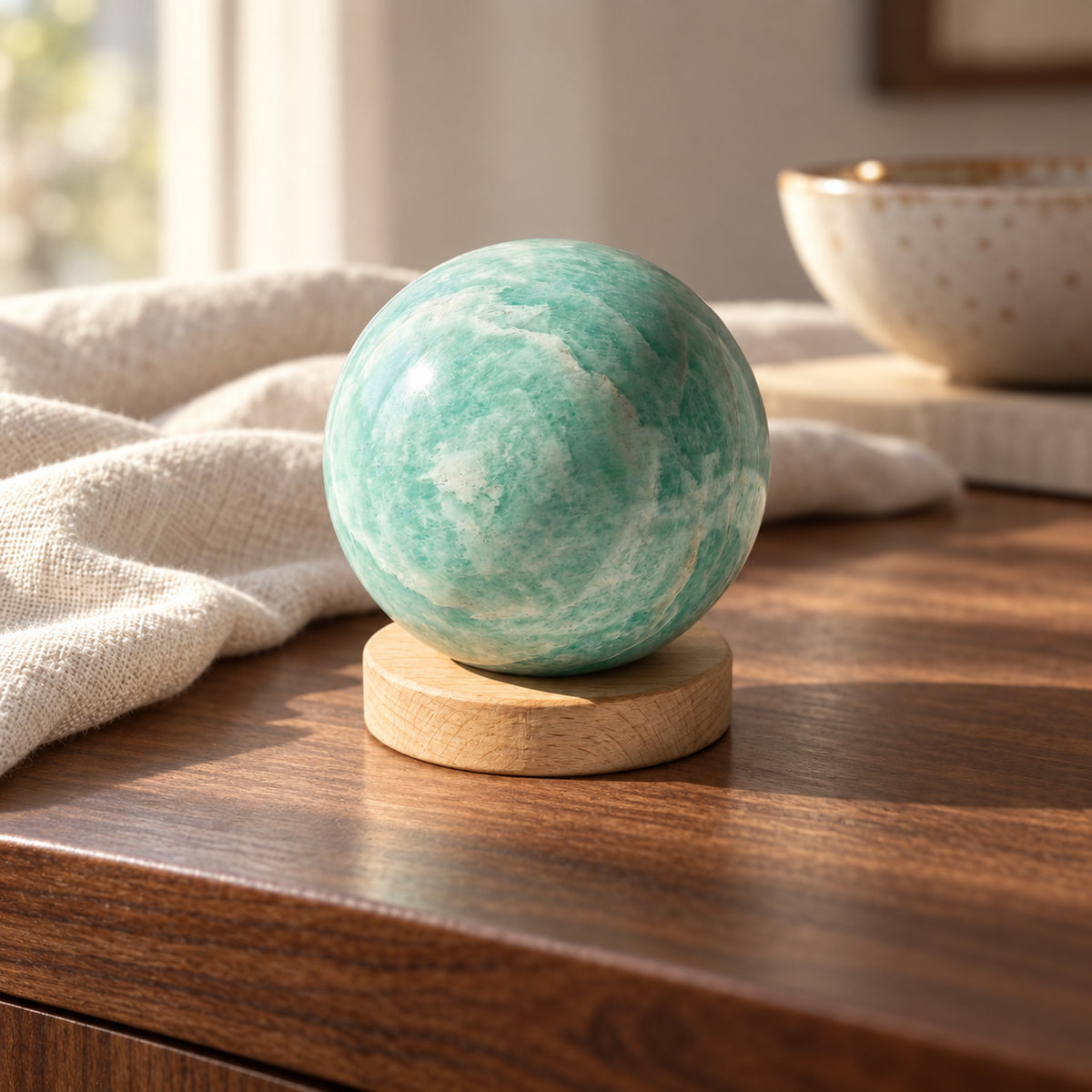 Amazonite Crystal Ball, main view