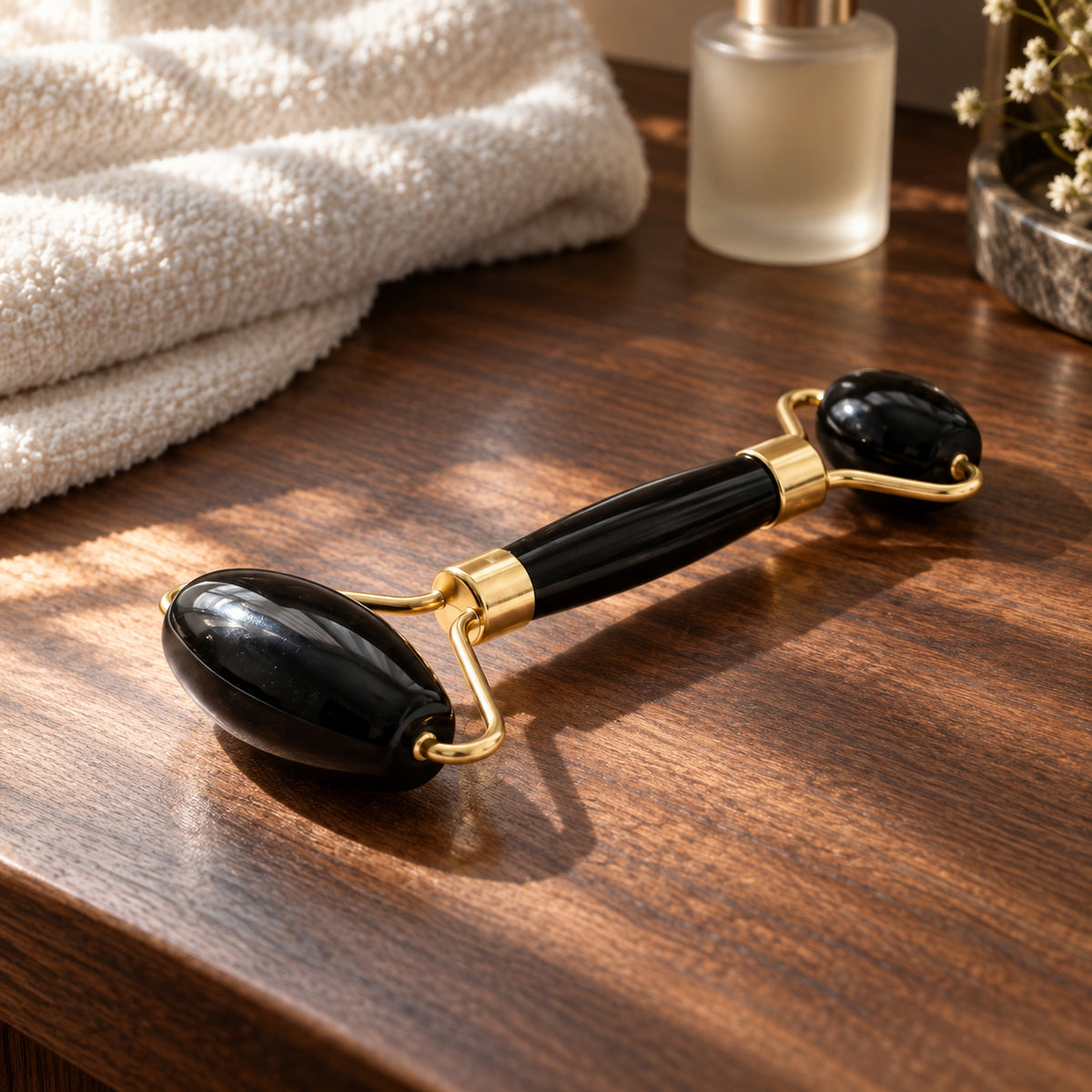 Black Obsidian Facial Roller, main view