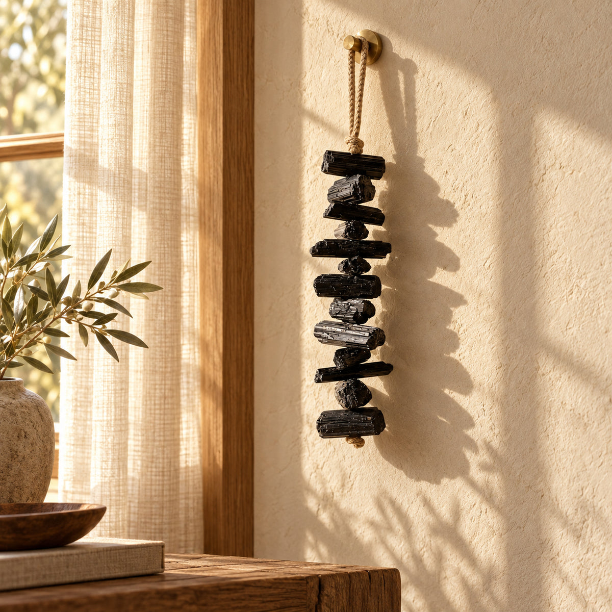 Black Tourmaline Hanging, main view