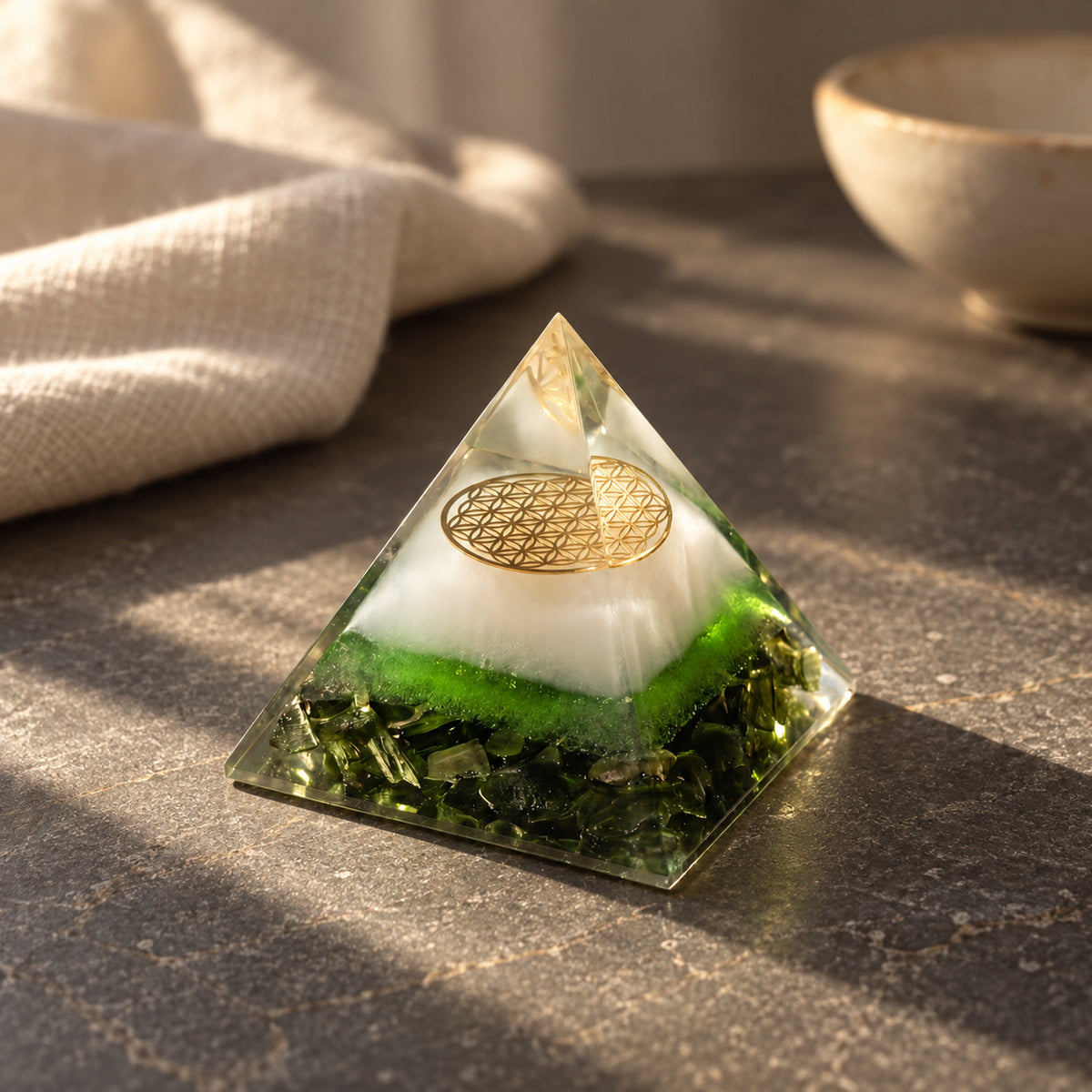 Moldavite Pyramid, main view