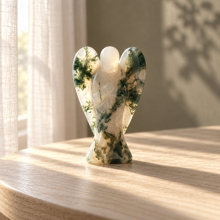Moss Agate Angel, main view