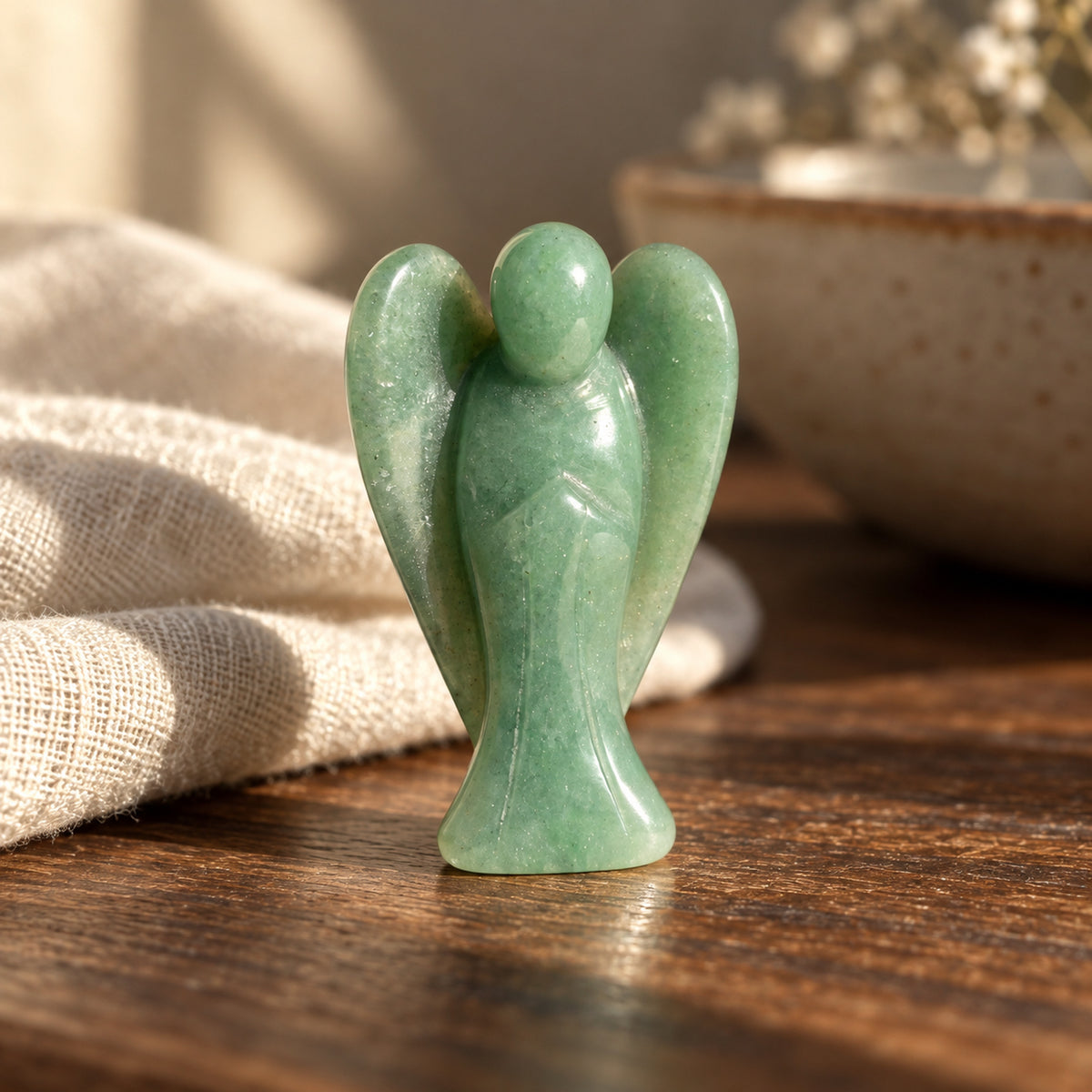 Green Aventurine Angel, main view
