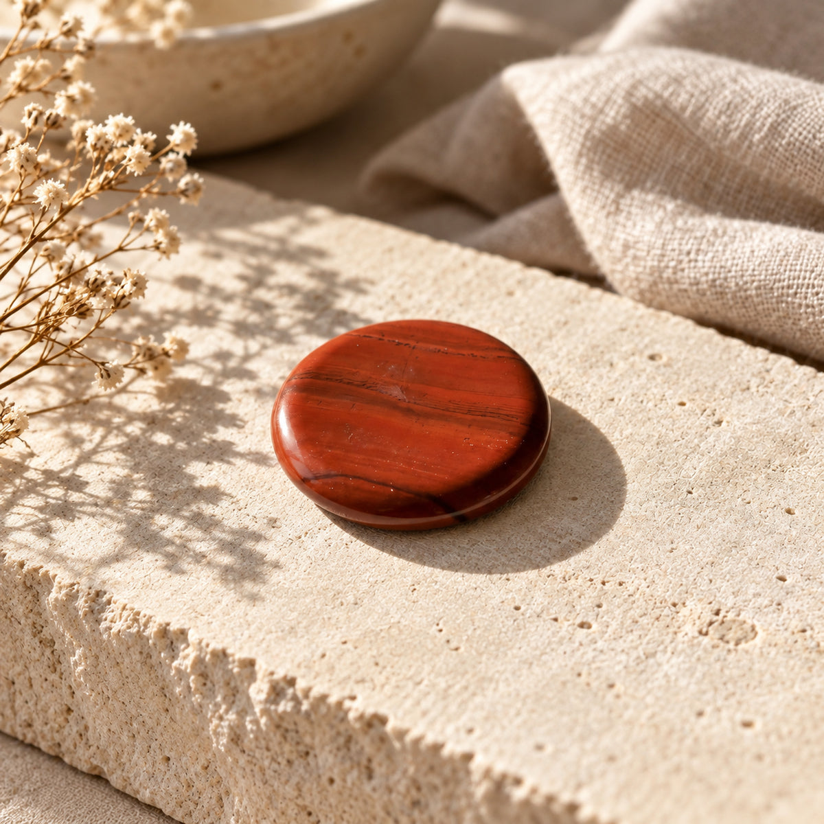 Red Jasper Coin, main view
