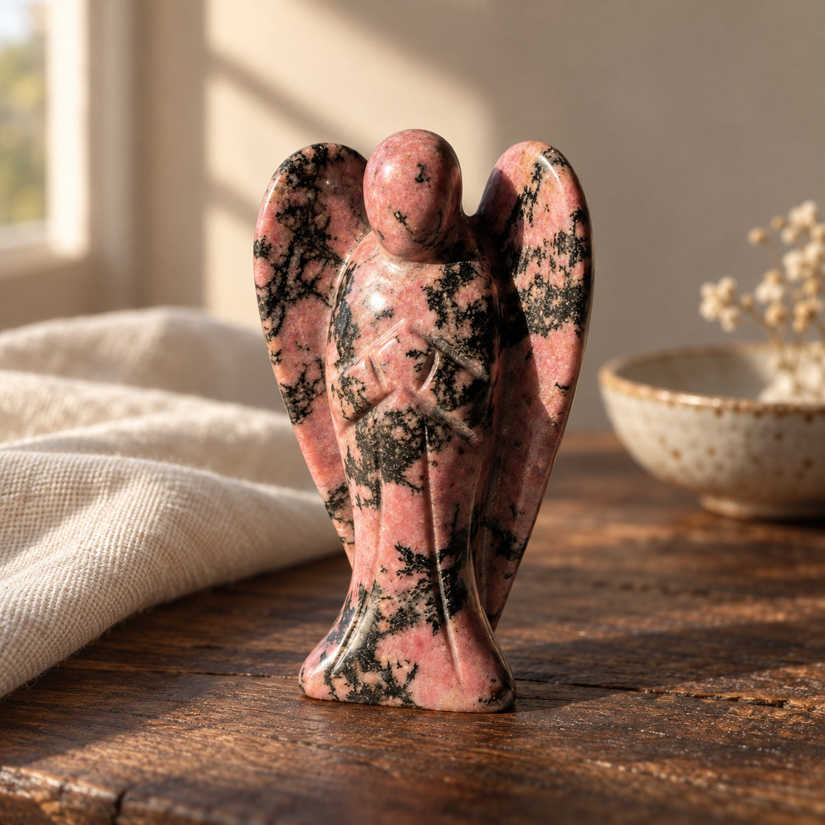 Rhodonite Angel, main view