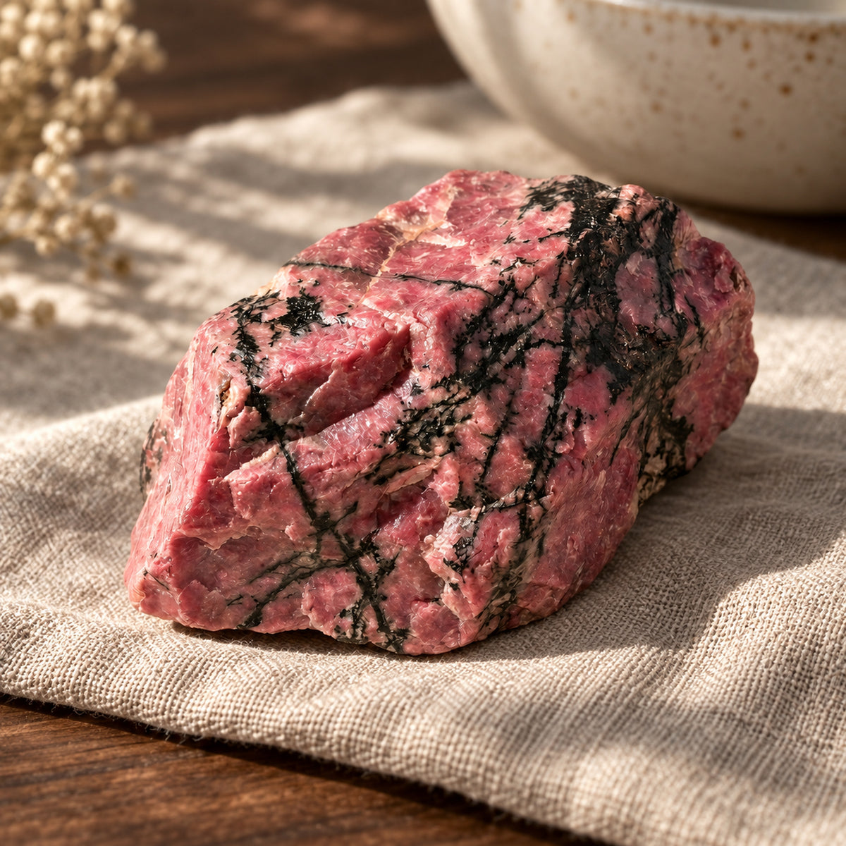 Rhodonite Raw Stone, main view