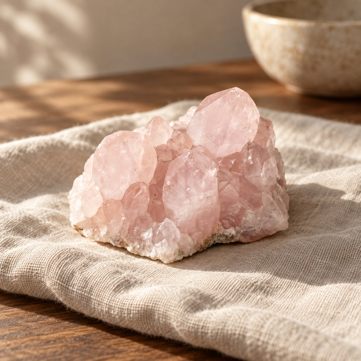 Rose Quartz Raw Chunk, main view