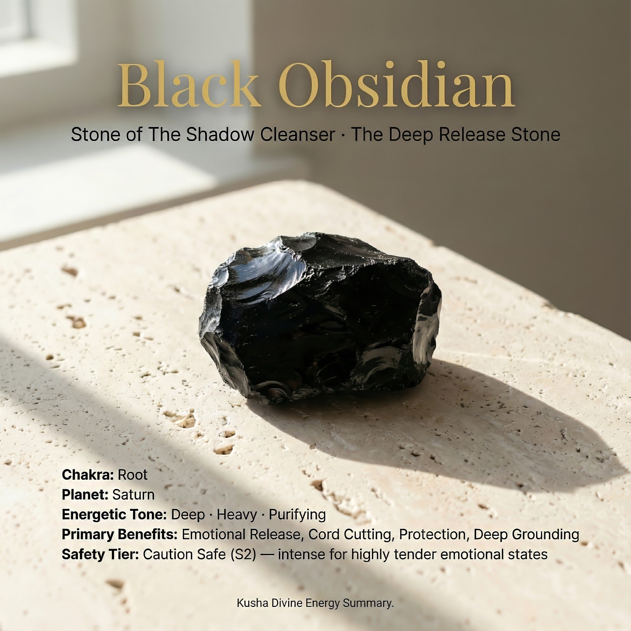 Black Obsidian Raw Stone