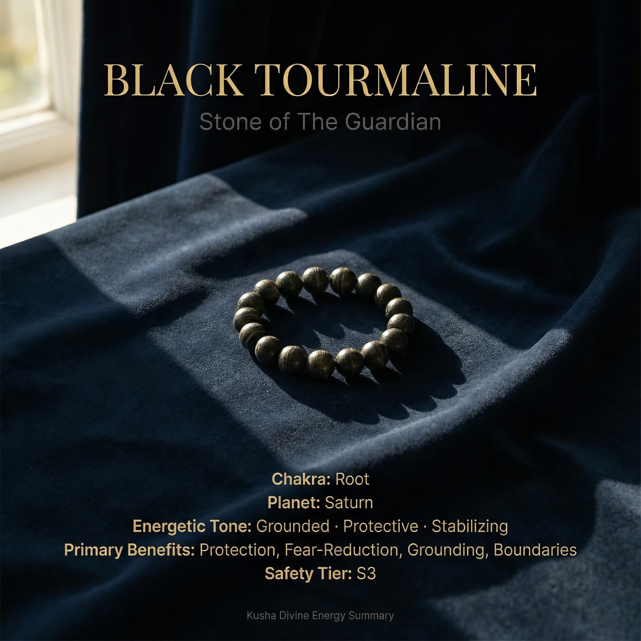 Bracelet en tourmaline noire