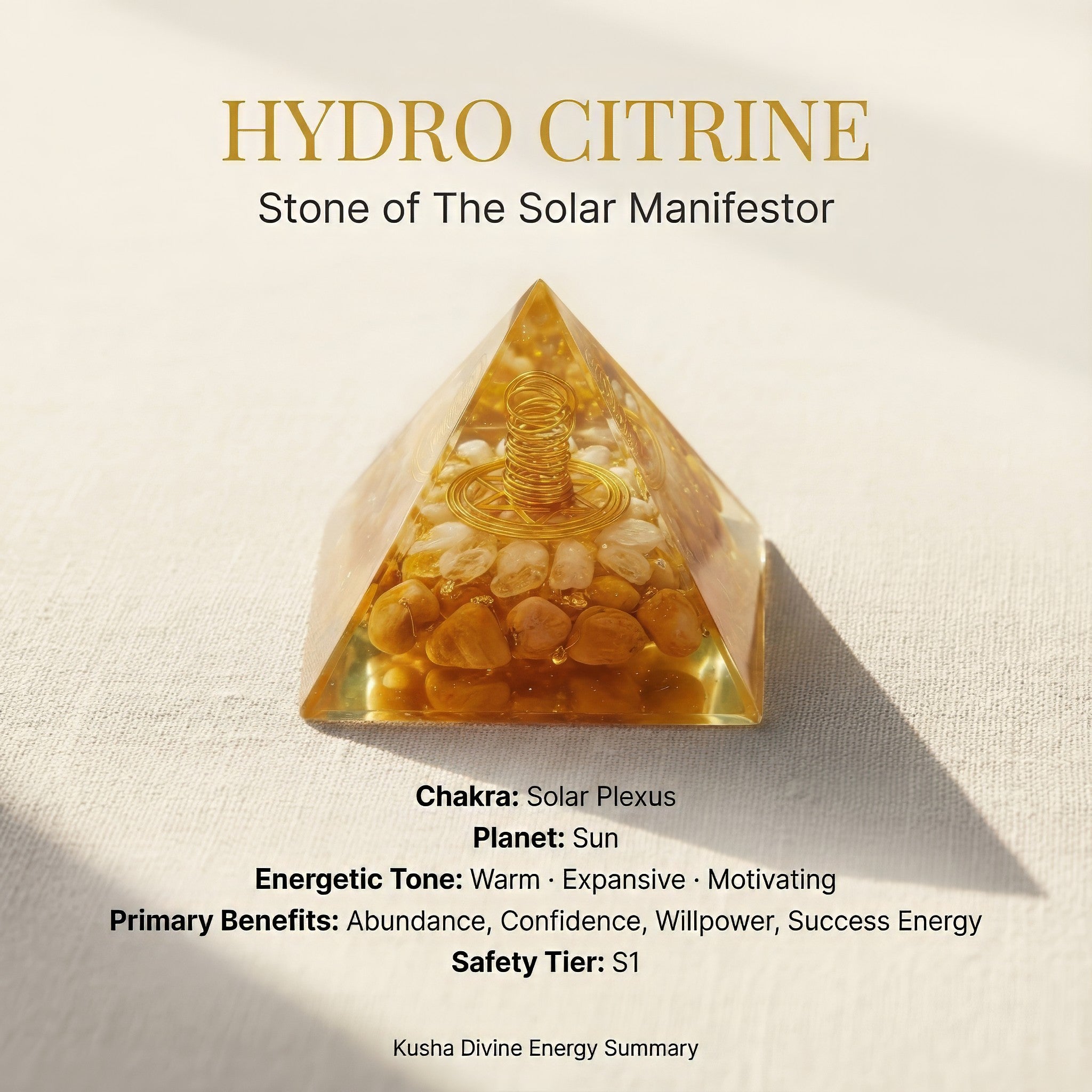 Pyramide de citrine d'eau
