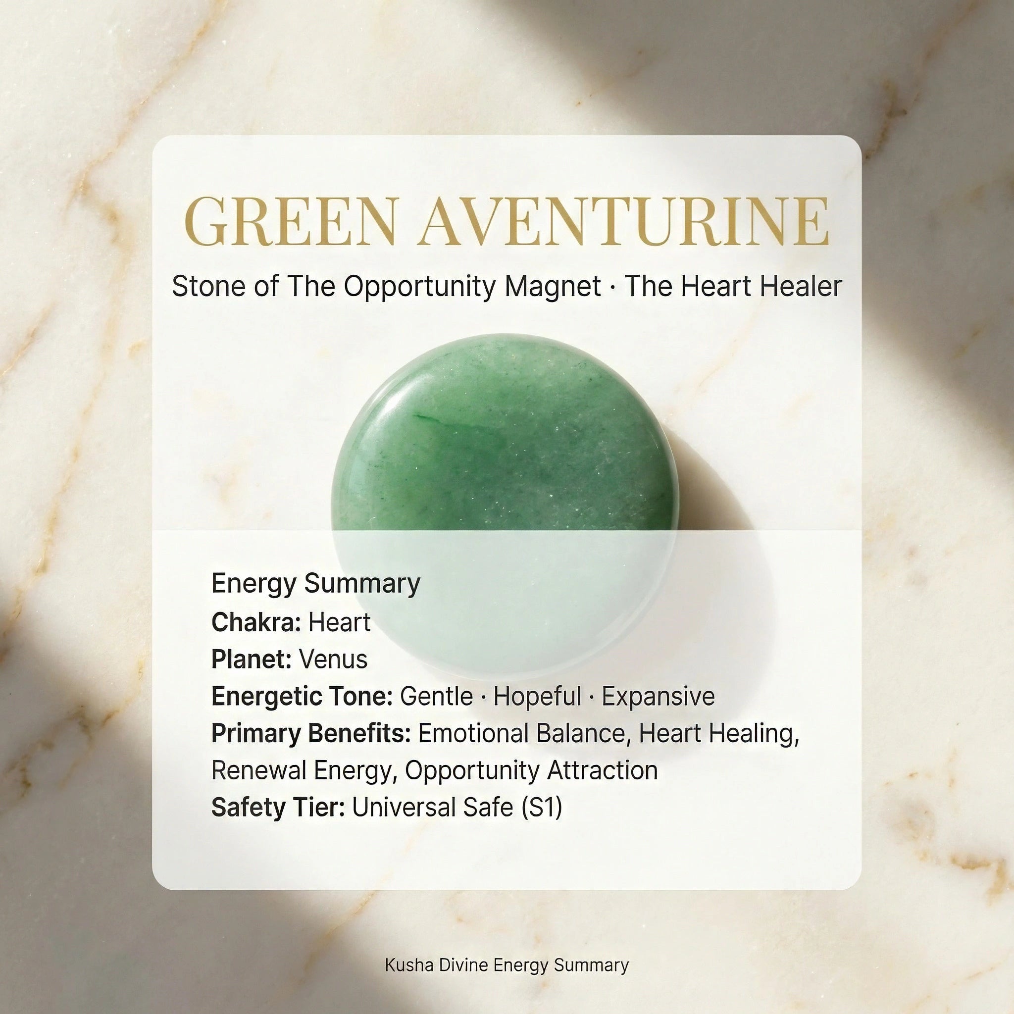 Aventurine verte Pièce