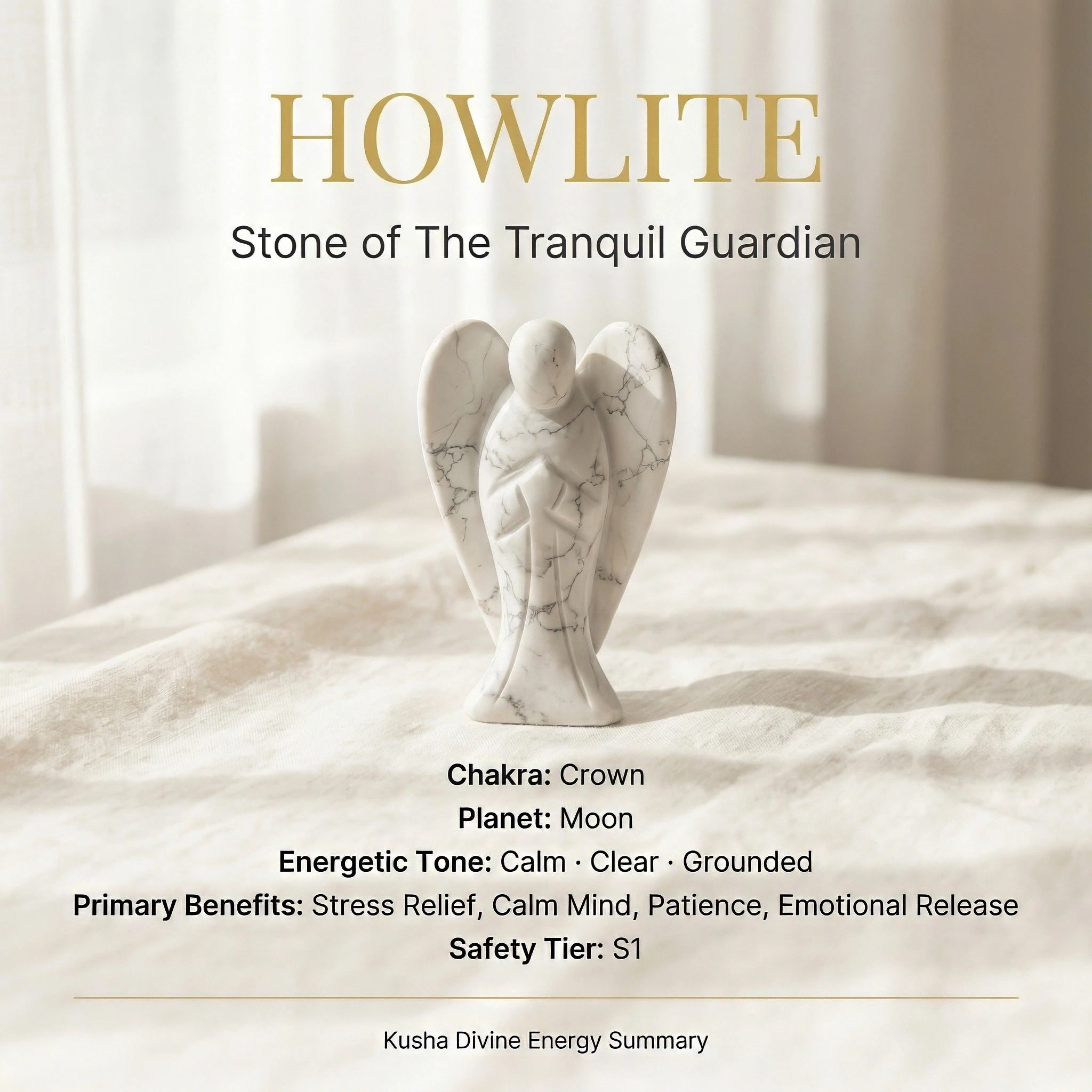 Angelite en howlite