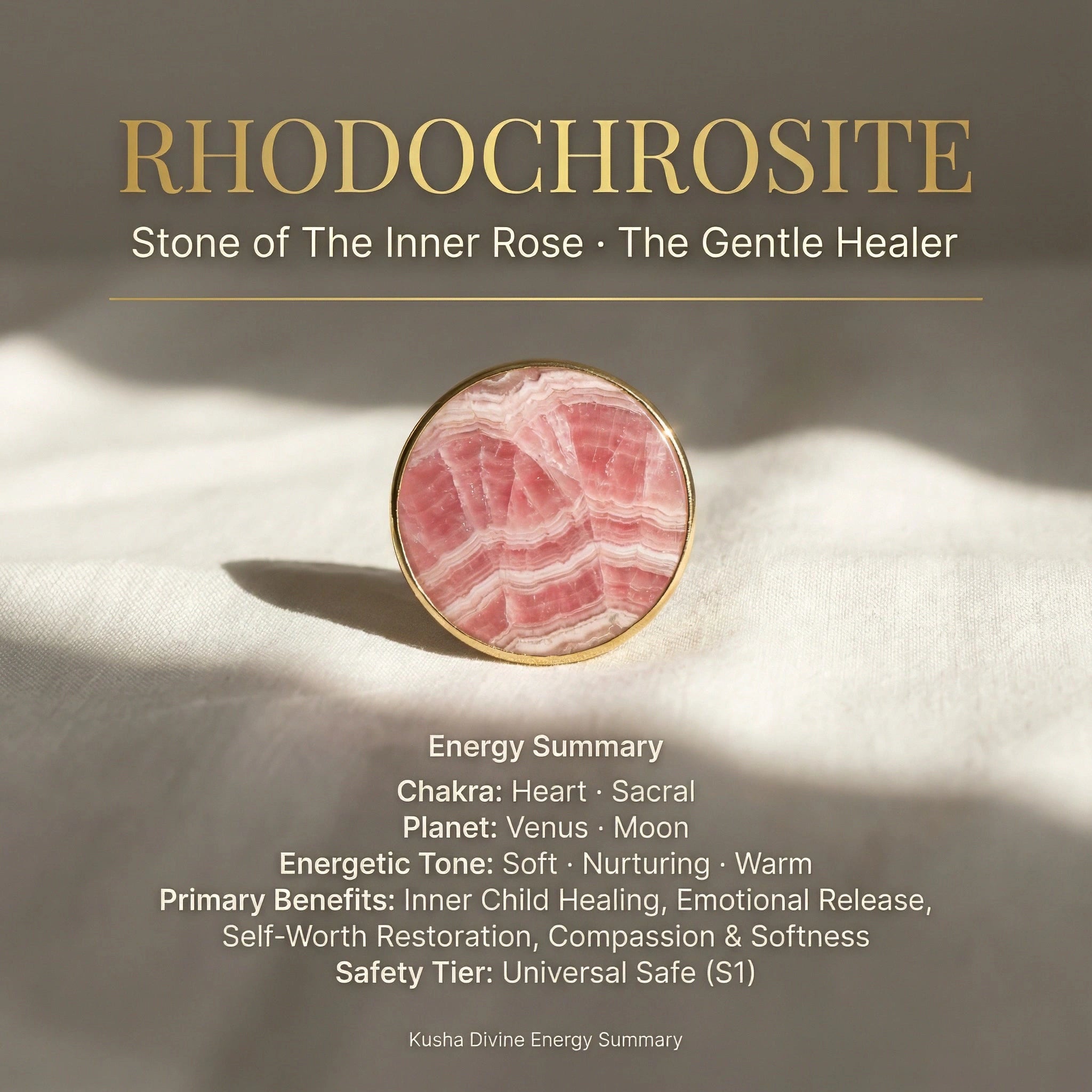 Pièce en rhodochrosite