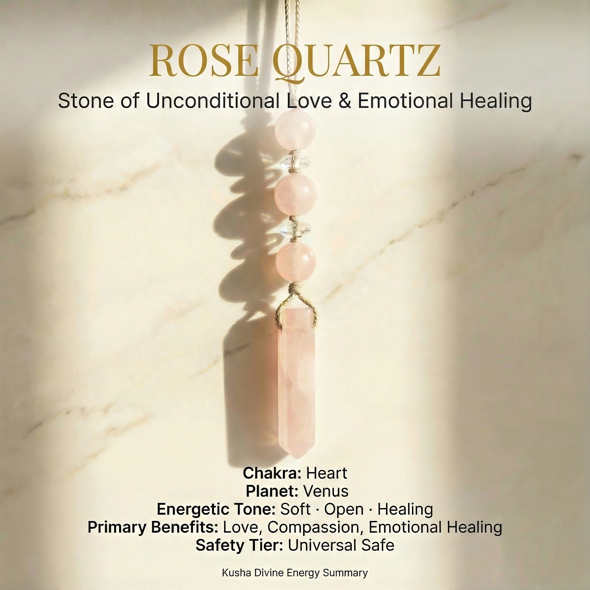 Rose Quartz Hanging